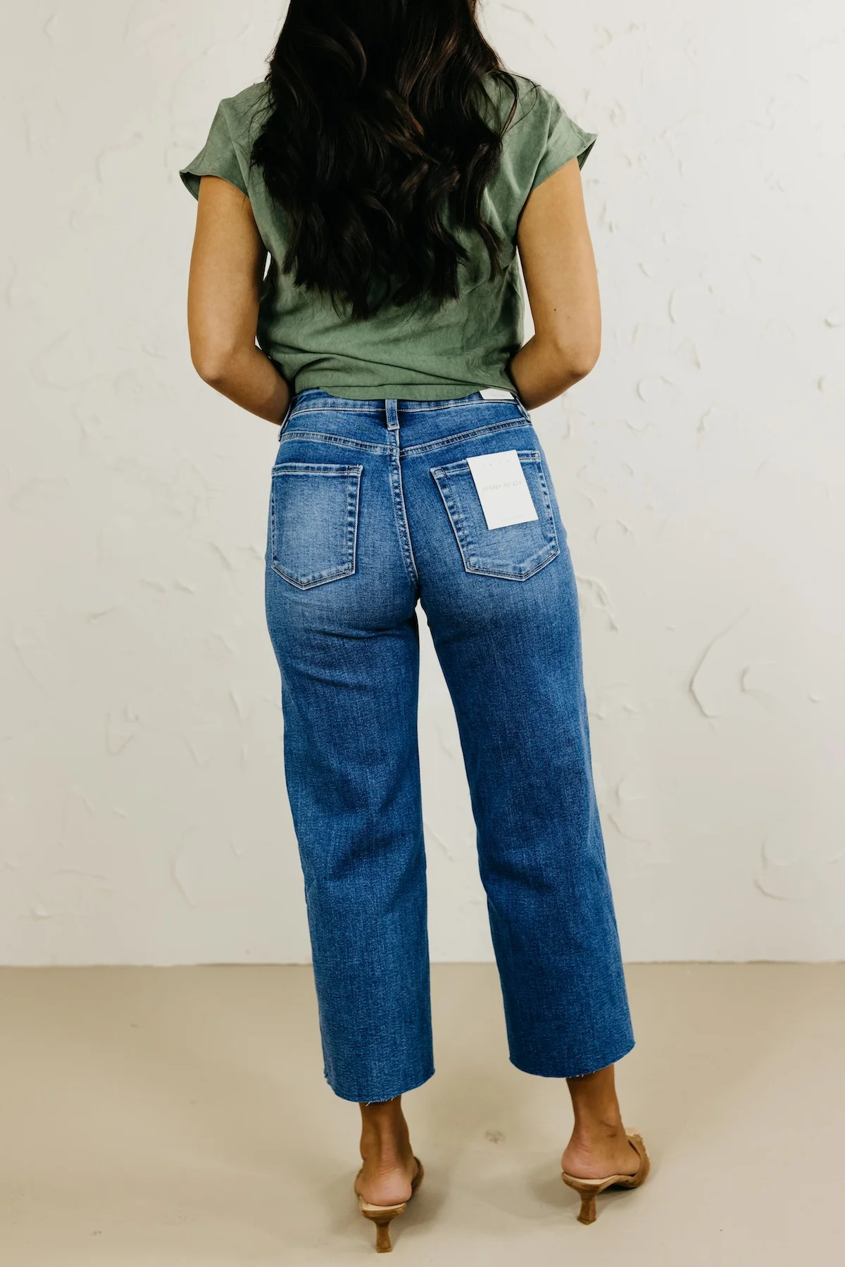 Bridge by GLY by Vervet Denim | High Rise Crop Slim Wide Denim - Image 4