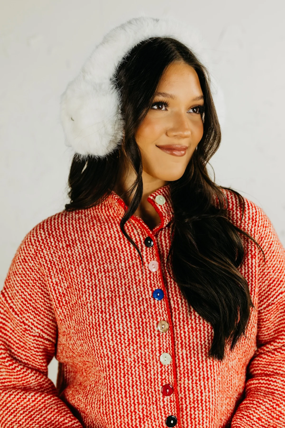 C.C Solid Long Fur Winter Ear Muff Ear Warmer