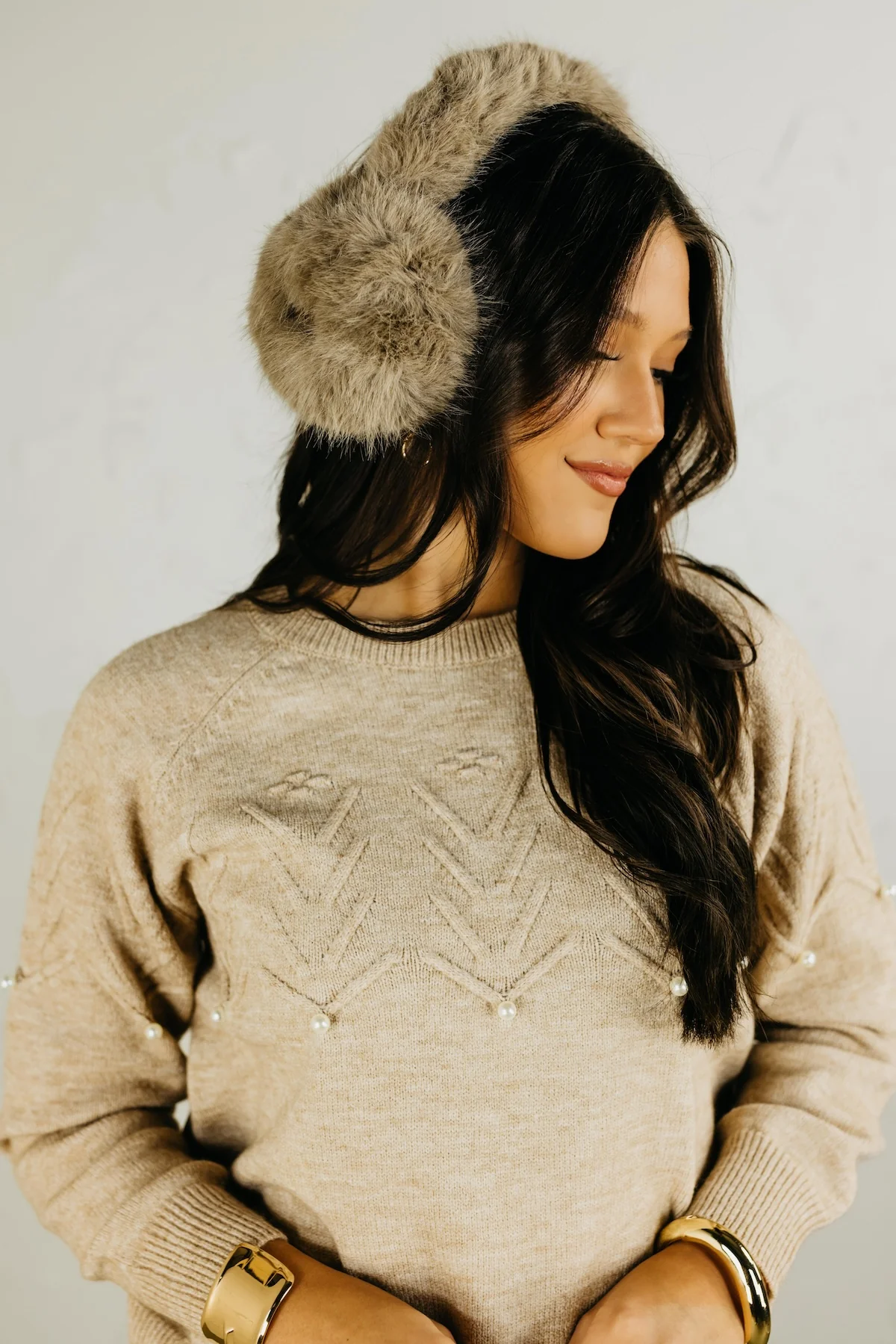 C.C Solid Long Fur Winter Ear Muff Ear Warmer - Image 3