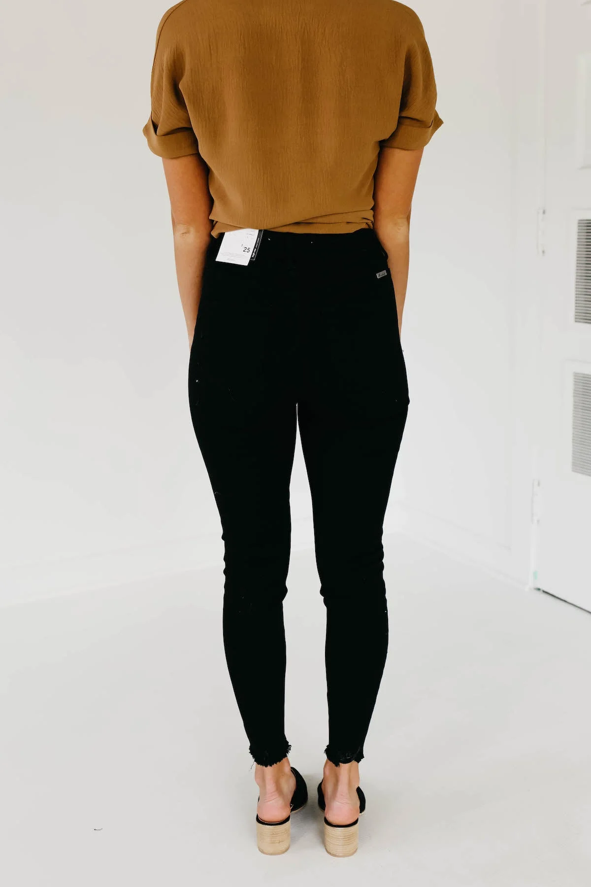 Kan Can 11 Inch High Rise Button Skinny Denim - Image 21