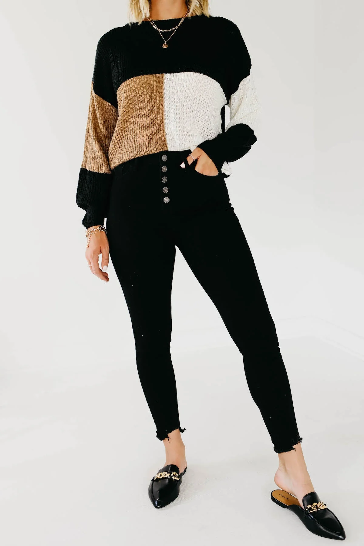 Kan Can 11 Inch High Rise Button Skinny Denim - Image 26