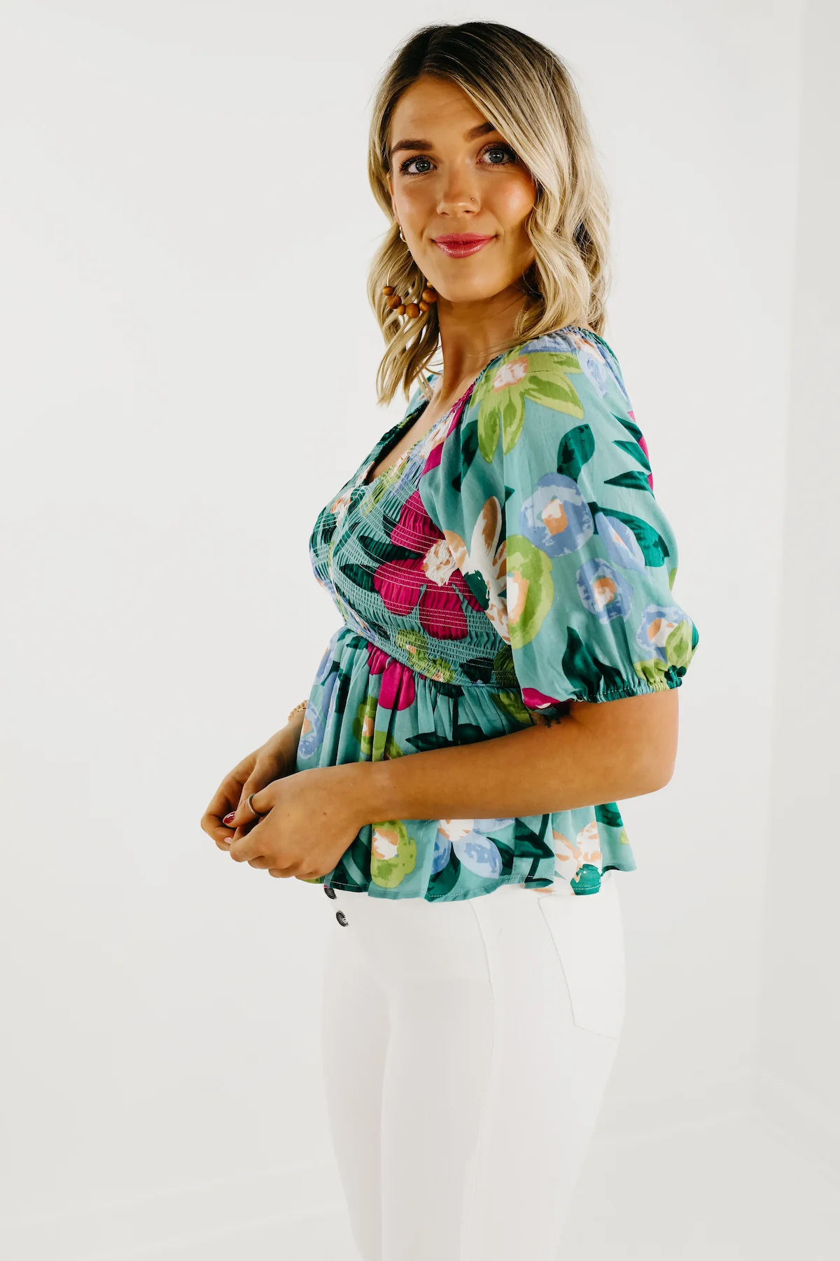 The Amaris Floral Smocked Top - FINAL SALE - Image 8