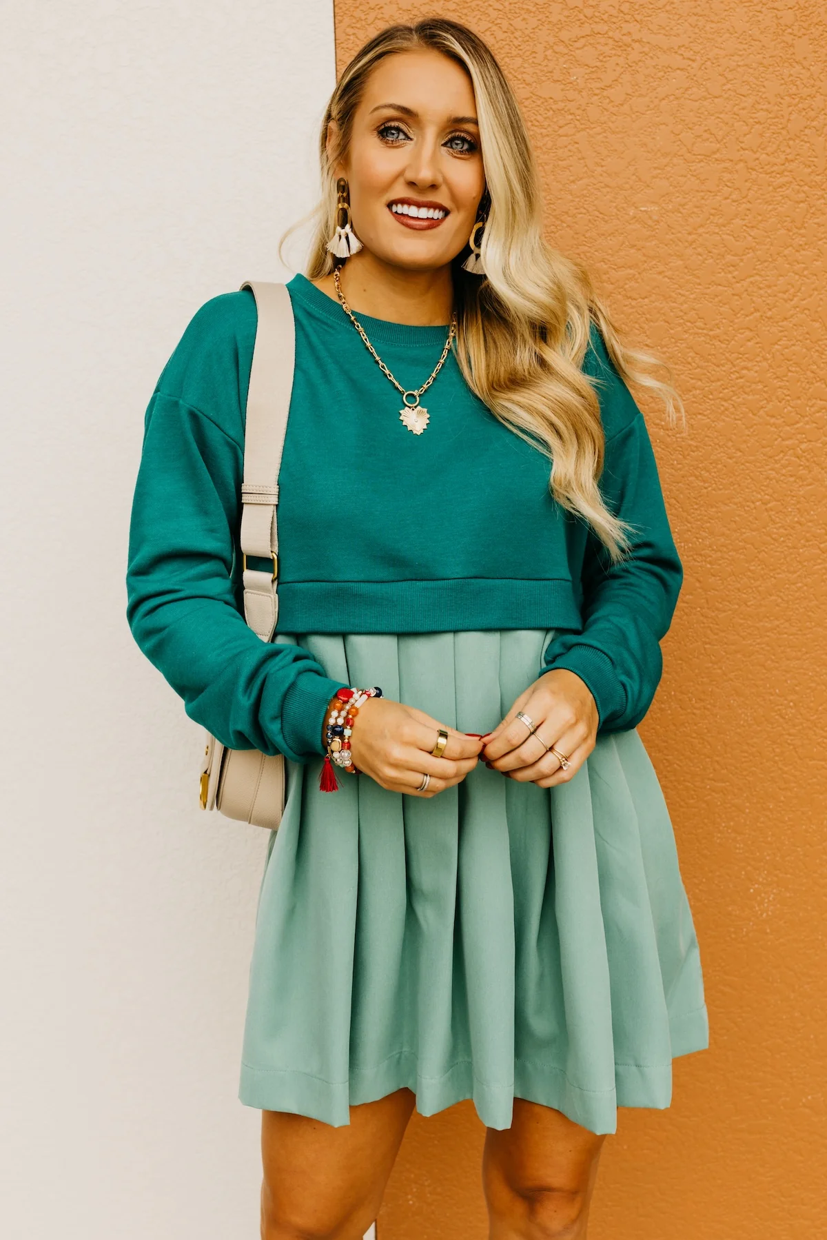 The Carlos Mix Pleated Mini Dress - Image 5