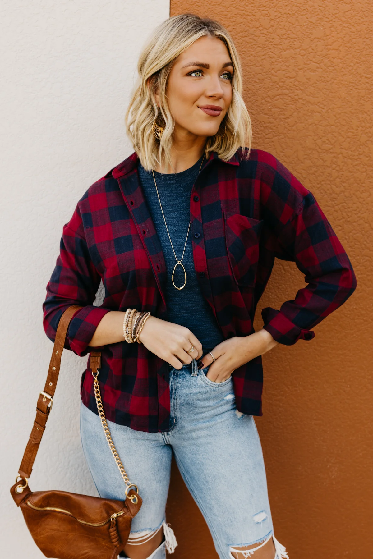 The Colby Oversized Boyfriend Flannel Shirt - FINAL SALE - Image 4
