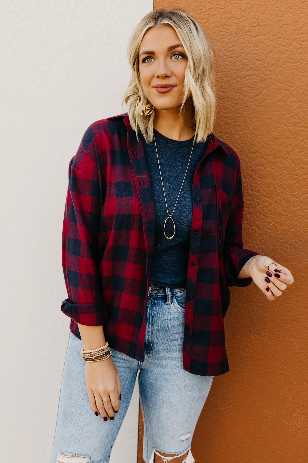 The Colby Oversized Boyfriend Flannel Shirt - FINAL SALE - Image 5