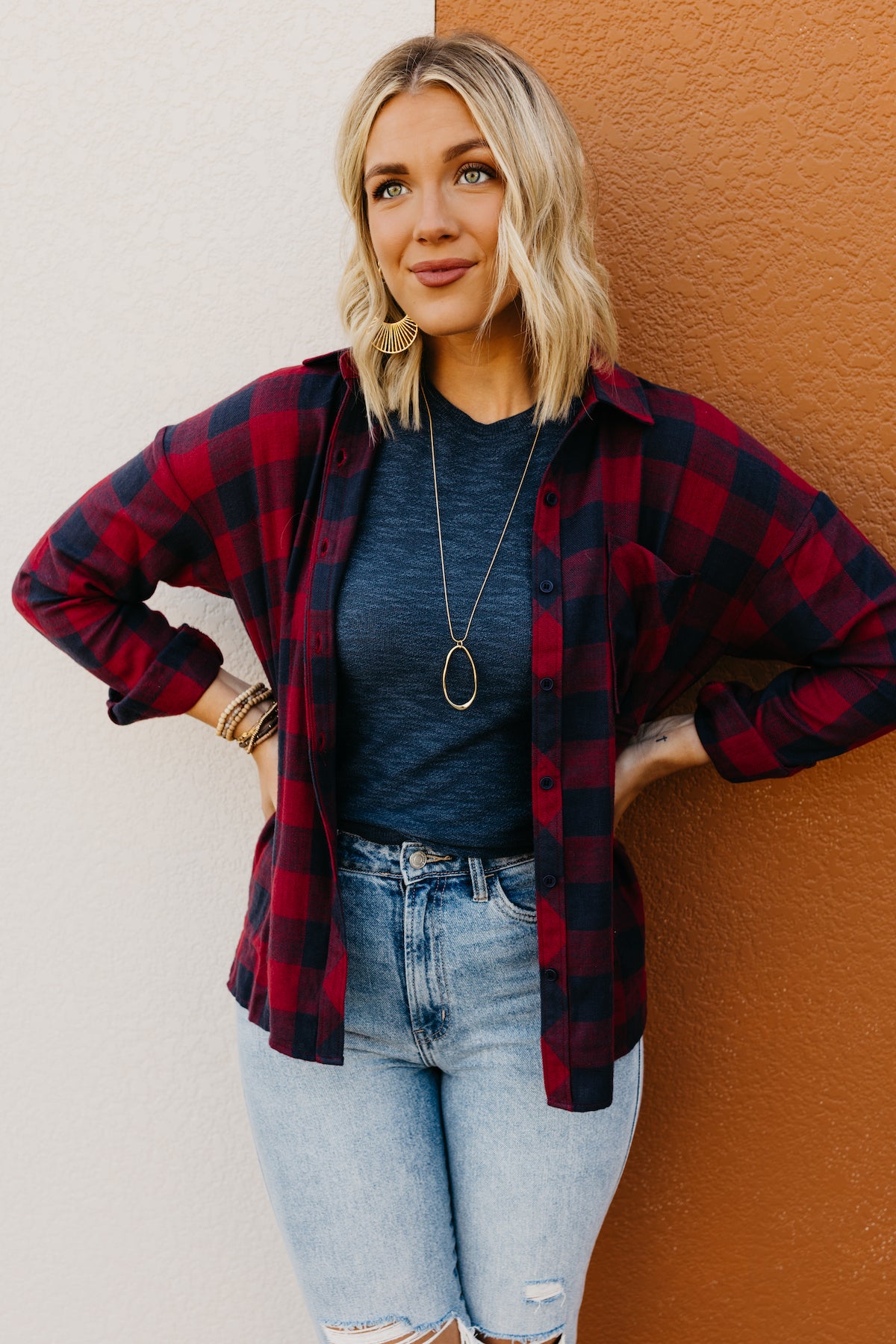 The Colby Oversized Boyfriend Flannel Shirt - FINAL SALE - Image 7