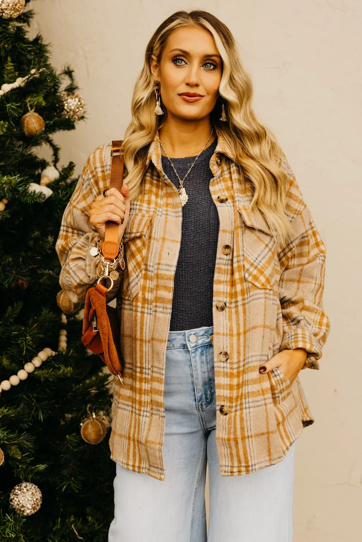The Destiny Plaid Button Down Shacket - Image 5