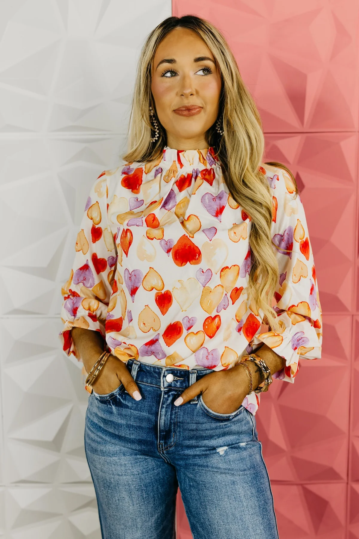 The Feasby Heart Print Blouse - Image 3