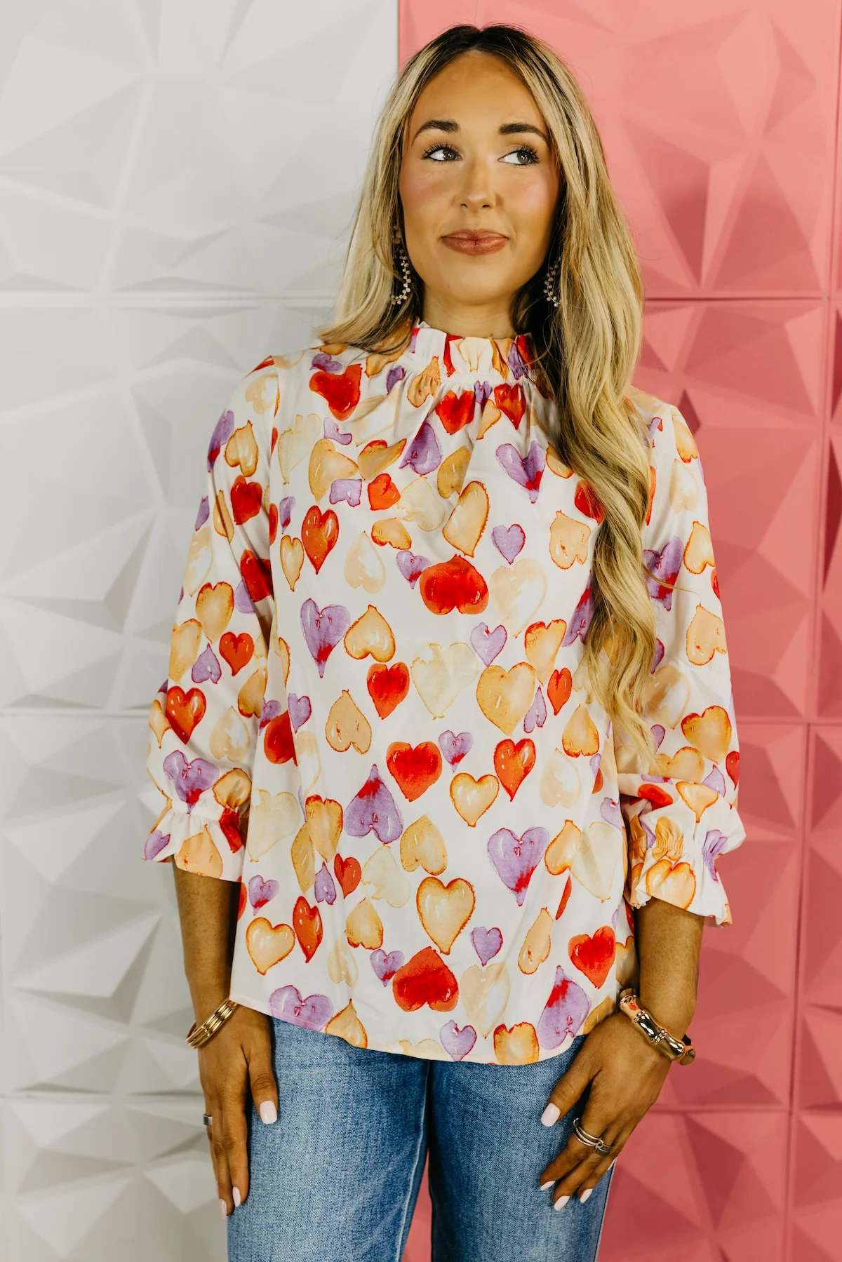 The Feasby Heart Print Blouse - Image 5