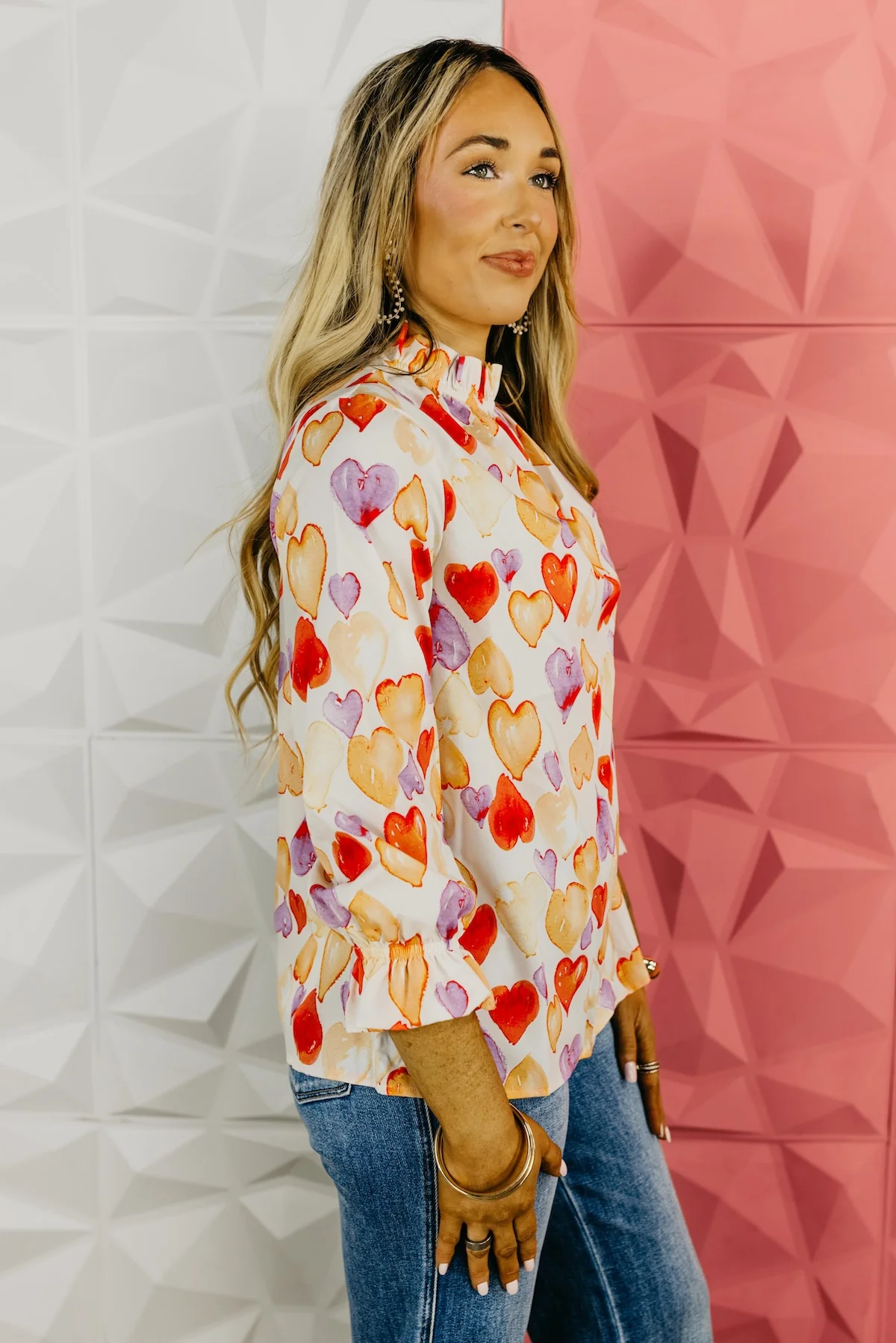 The Feasby Heart Print Blouse - Image 6