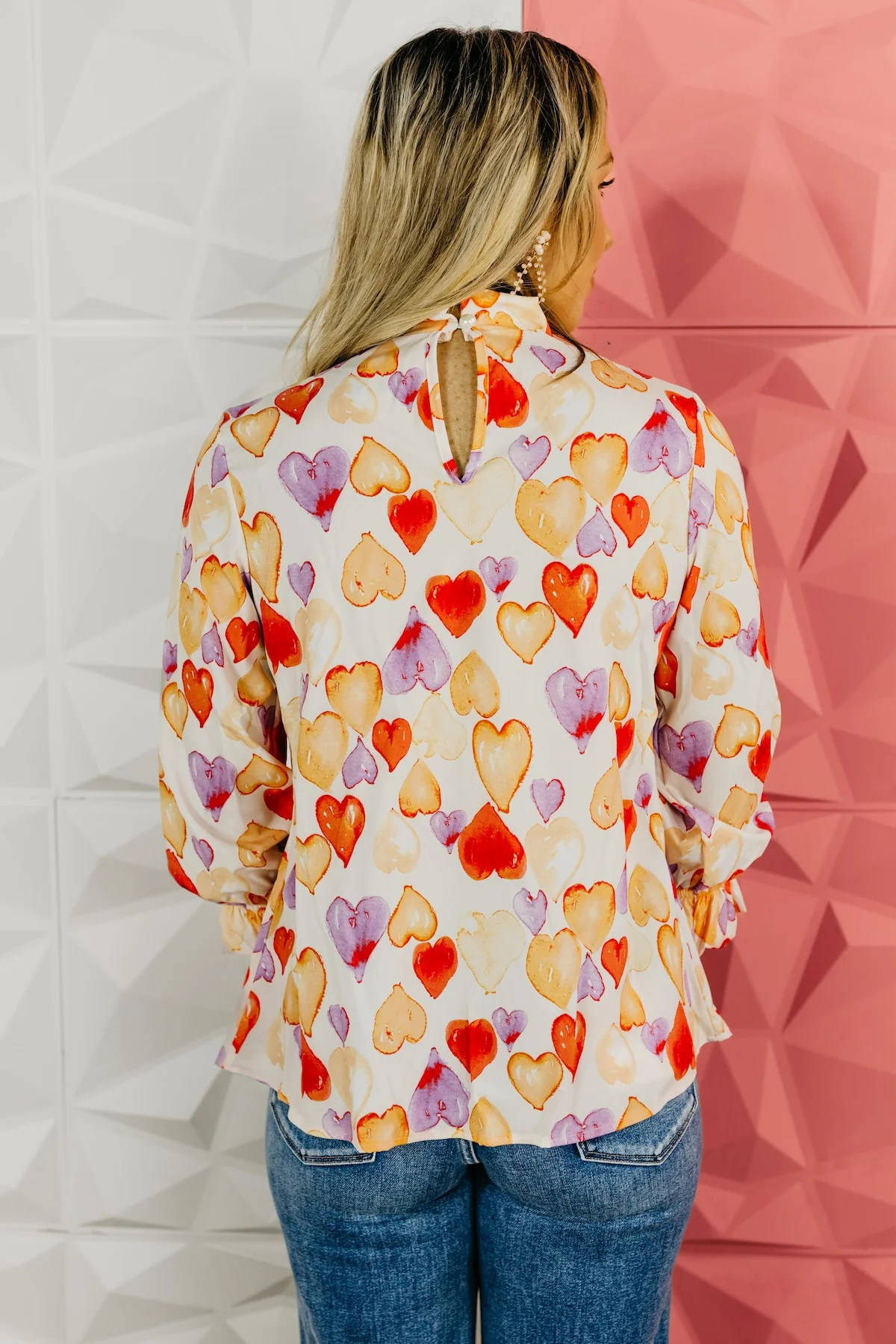 The Feasby Heart Print Blouse - Image 7