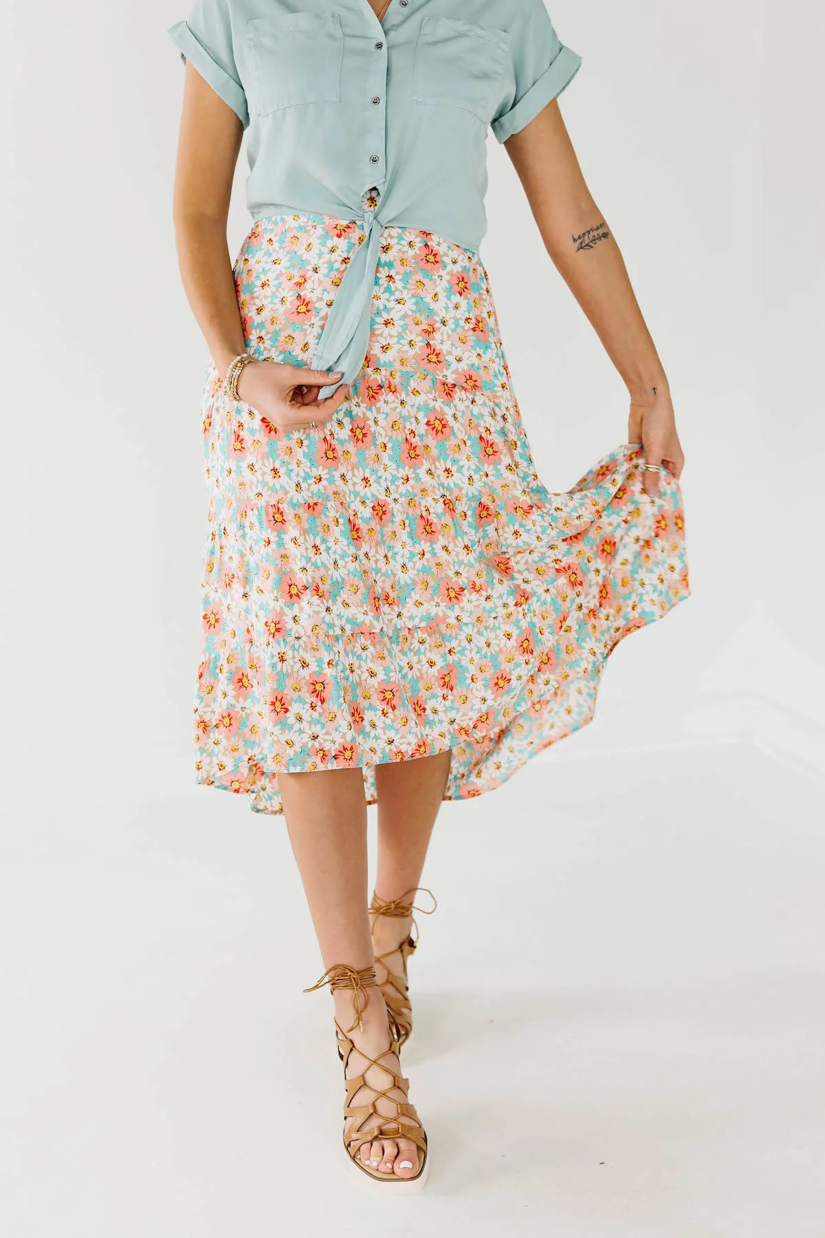 The Gannon Floral Midi Skirt - Image 6