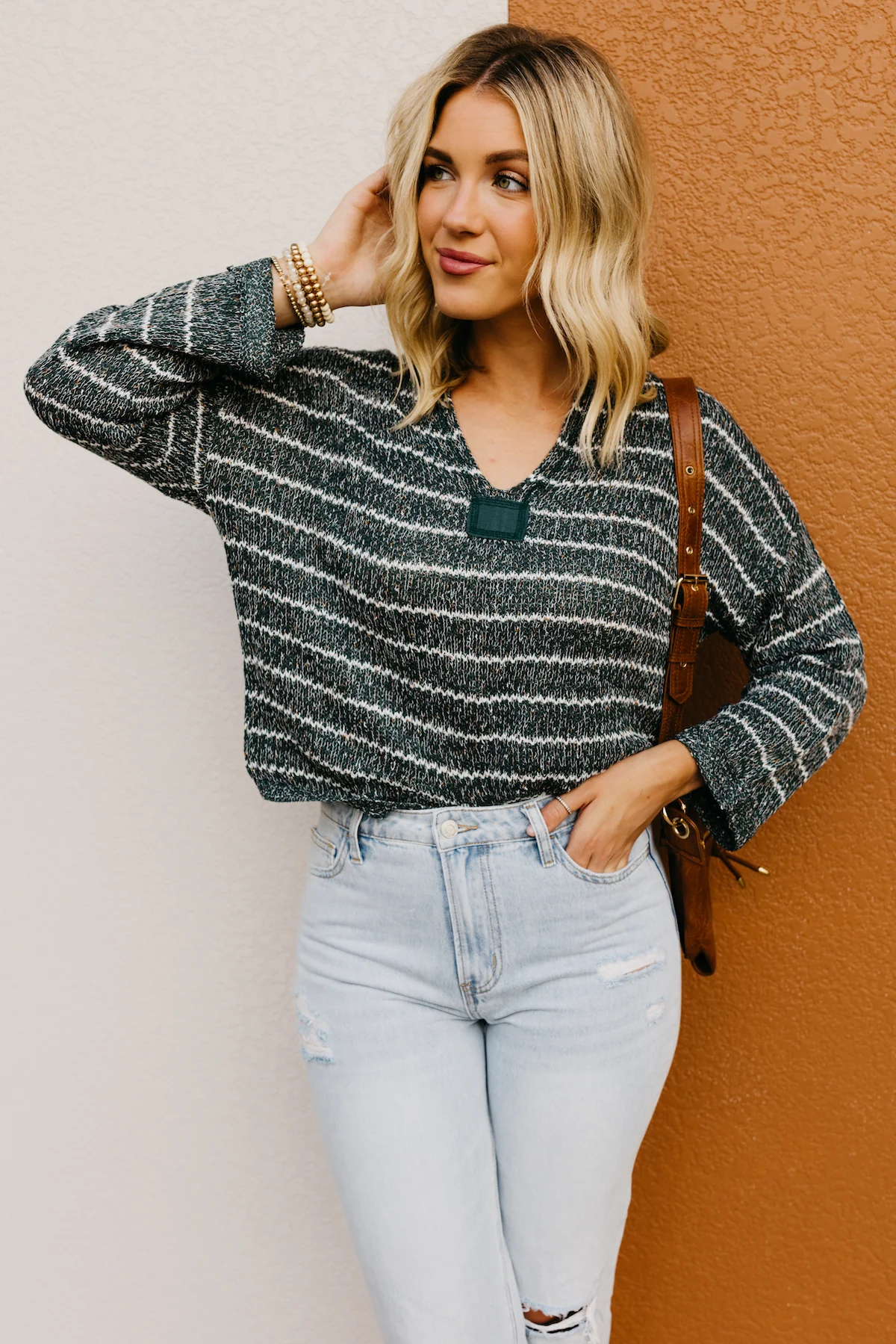 The Johanna Drop Shoulder Raglan Sweater - FINAL SALE - Image 2