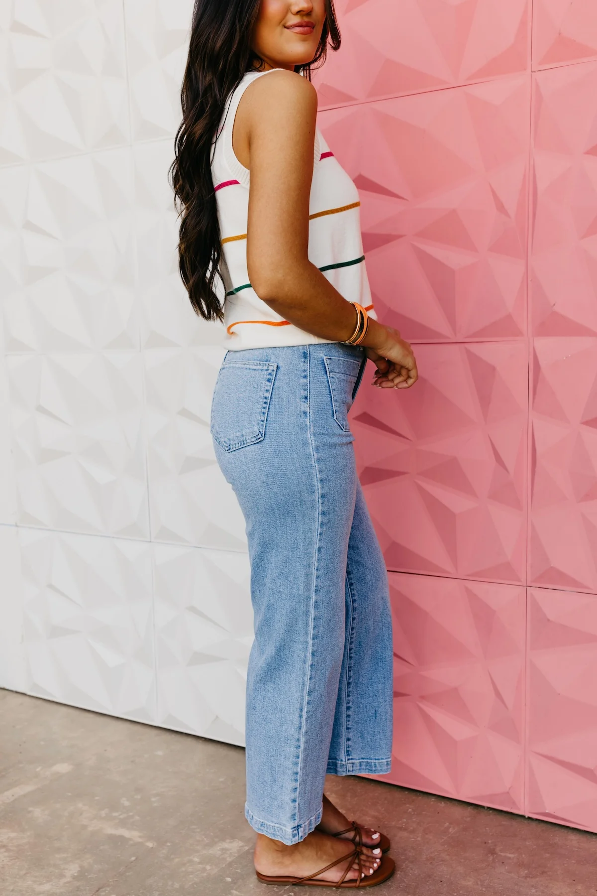 Just Black Denim | Patch Pocket Wide Leg Jean - Image 4