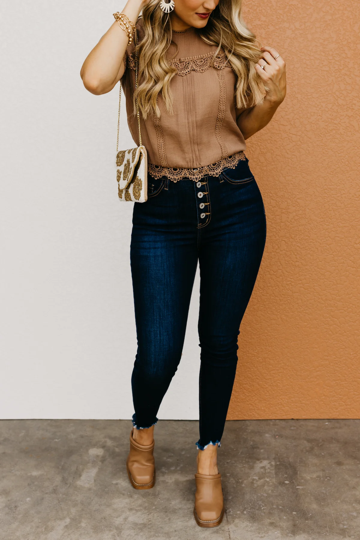 Kan Can 11 inch Button Front Dark Skinny Denim - Image 31