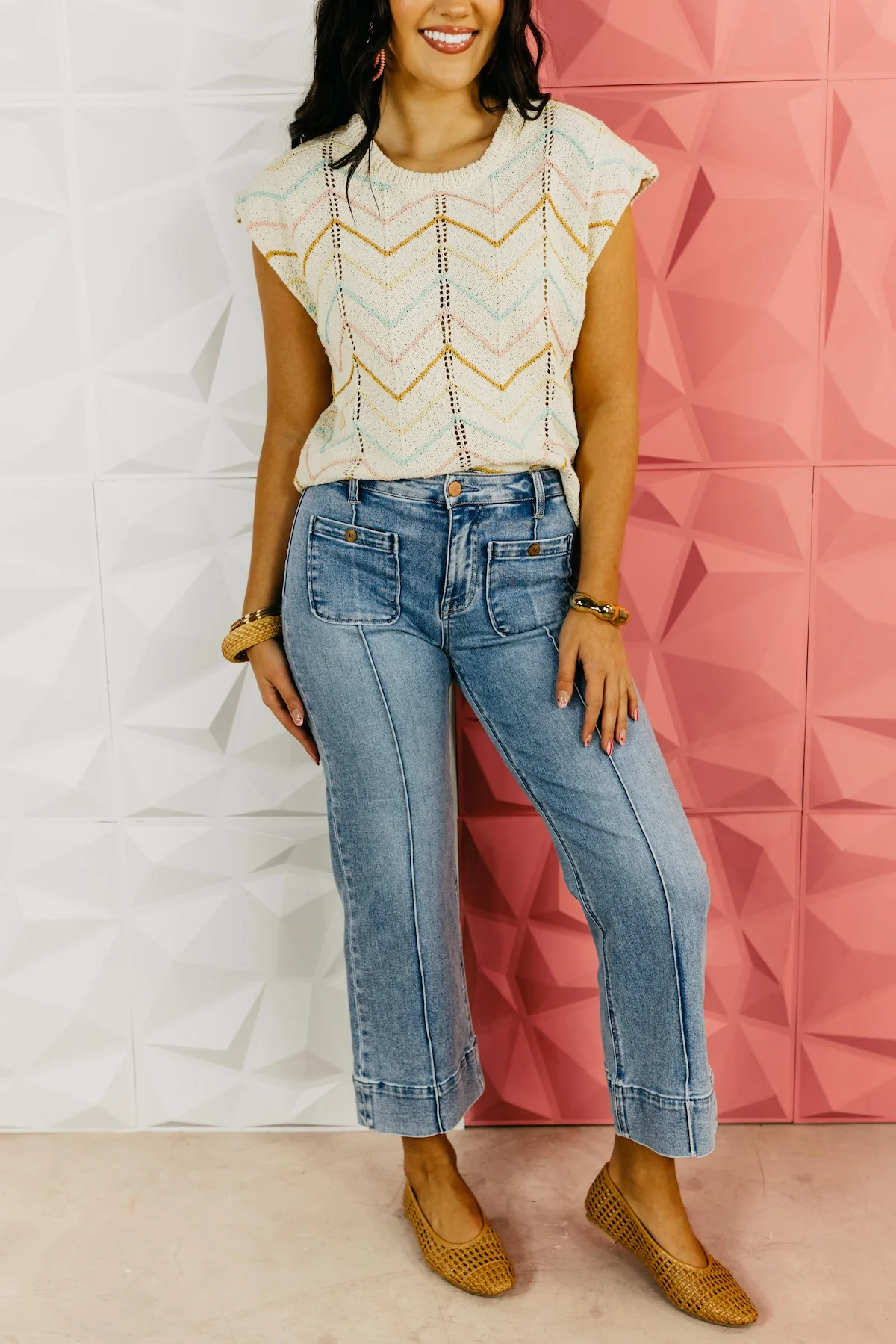 Risen Denim | High Rise Crop Wide Denim - Image 3