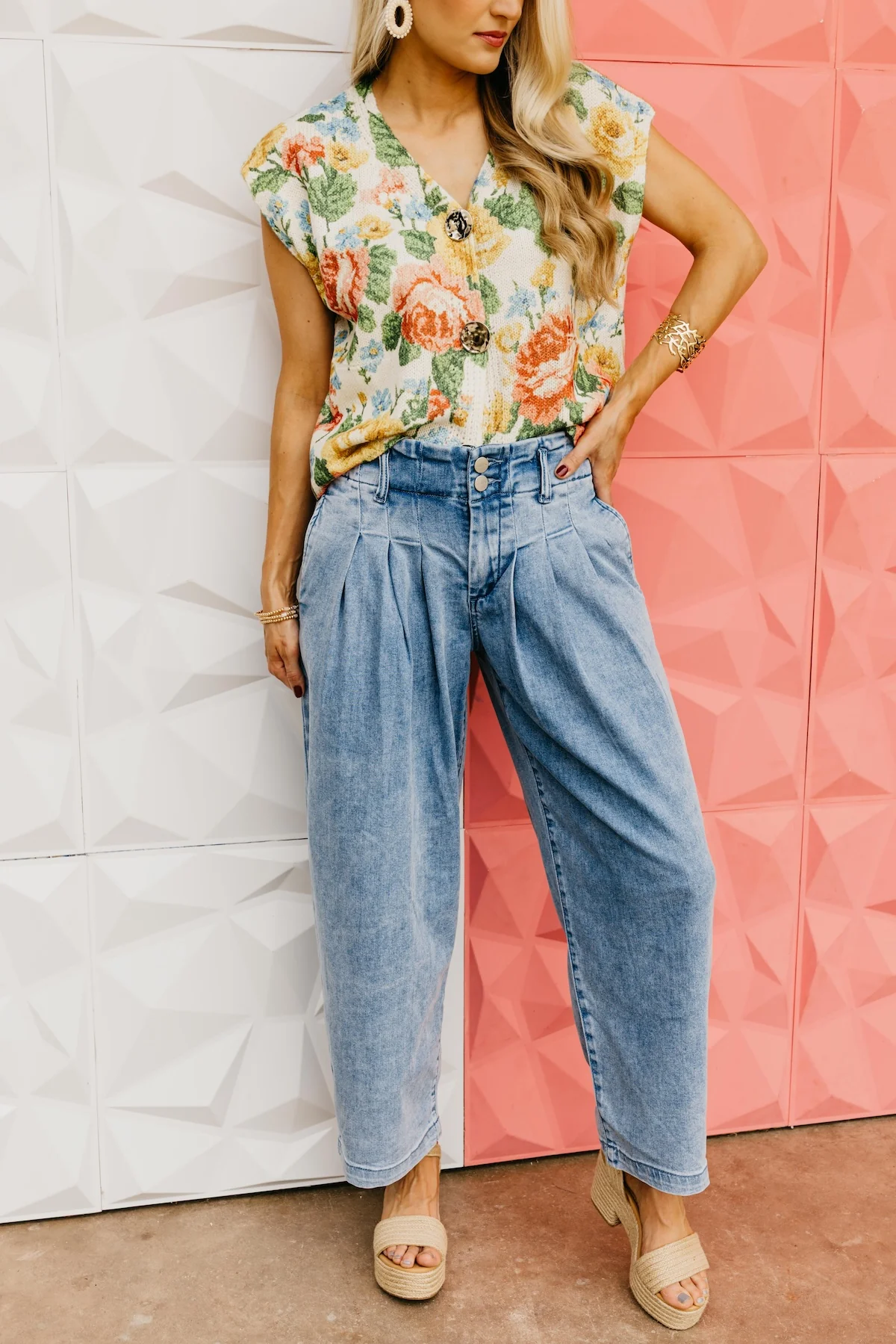 Risen Denim | Slouchy Barrel Pleated Jeans - Image 2
