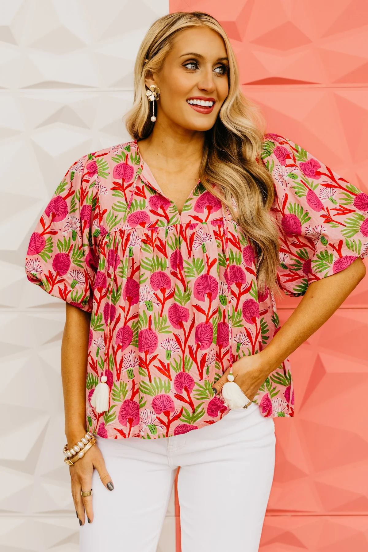 The Rayomond Puff Sleeve Tie Top - Image 7