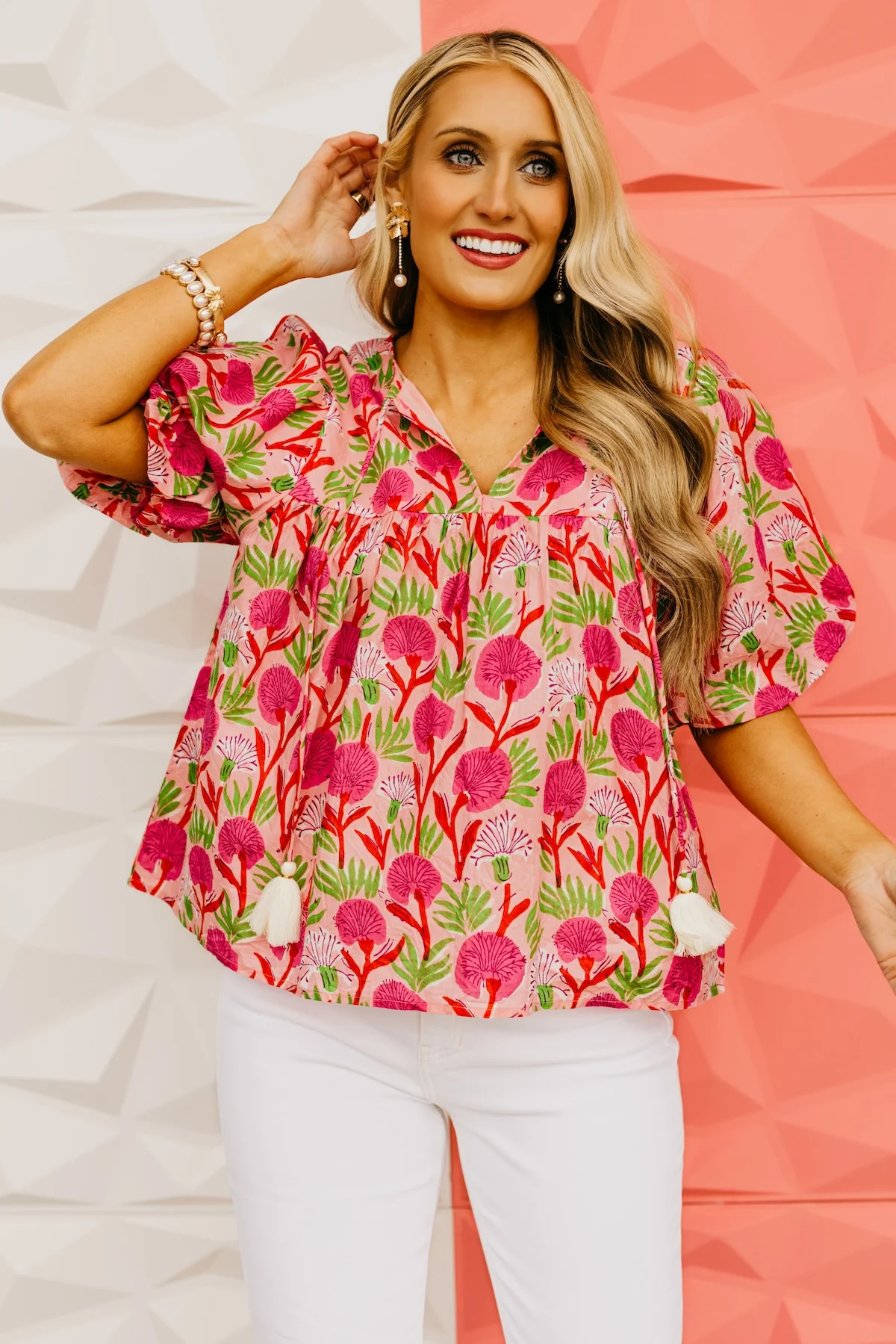The Rayomond Puff Sleeve Tie Top - Image 9
