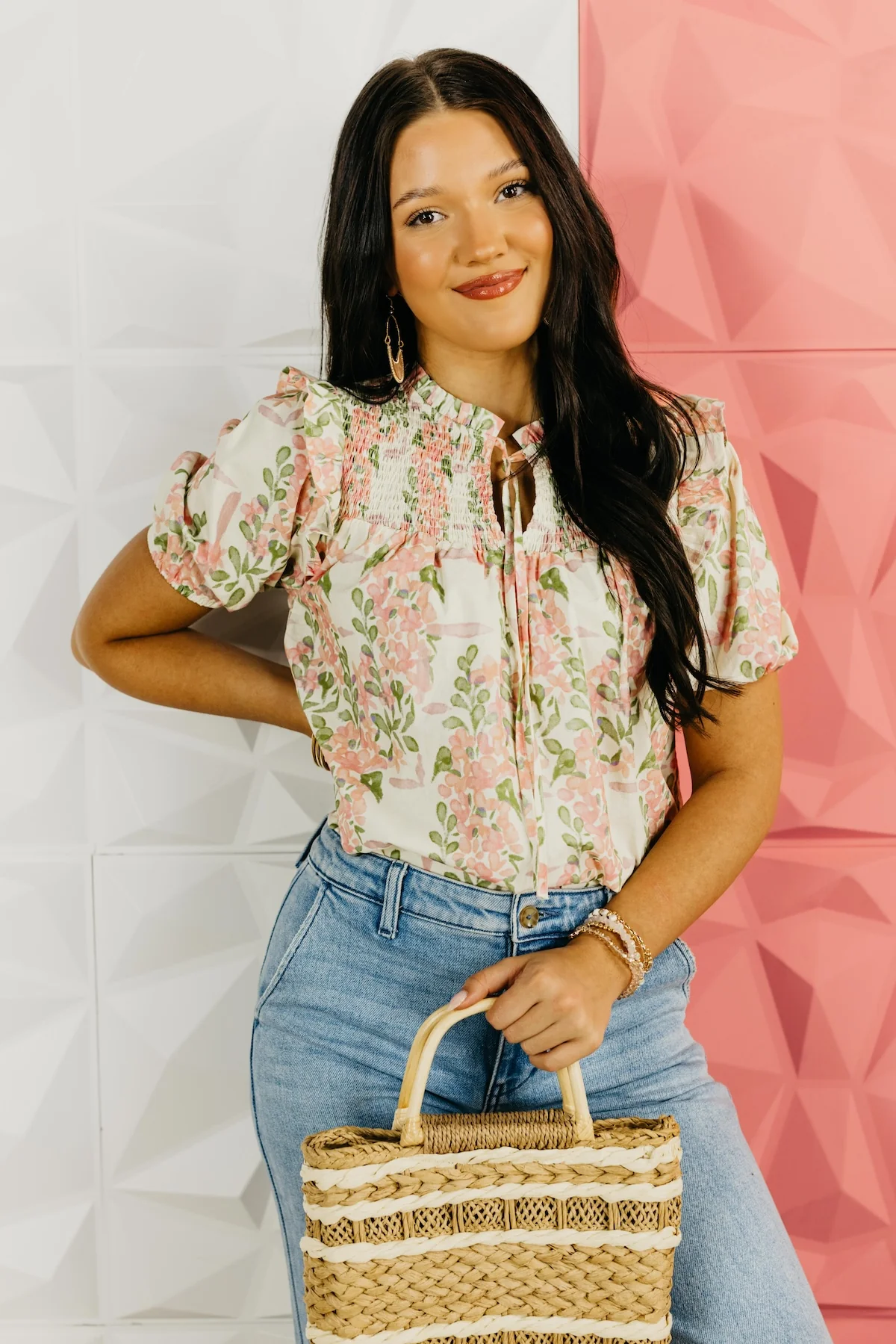 The Abel Floral Smocked Top - Image 3