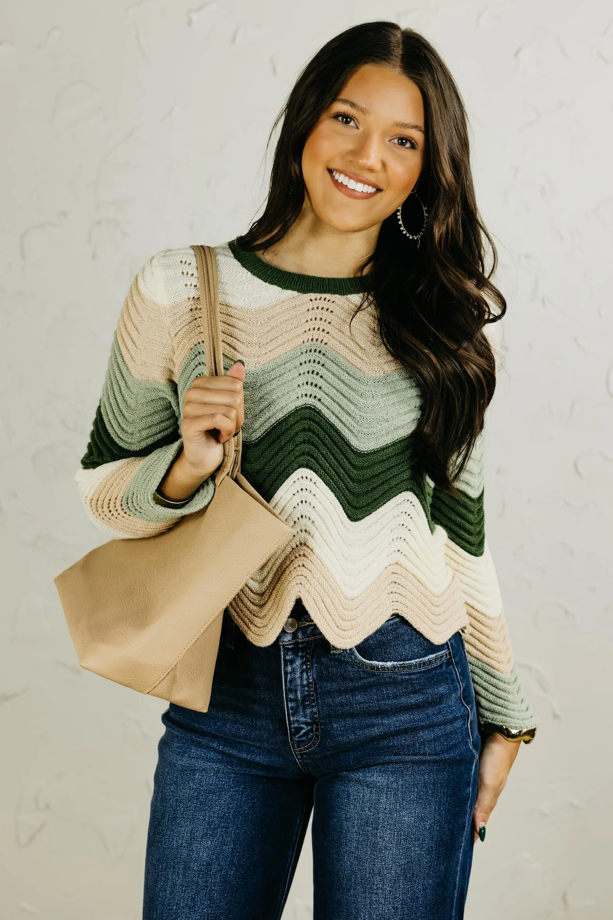The Abigail Wave Color Block Sweater - Image 6
