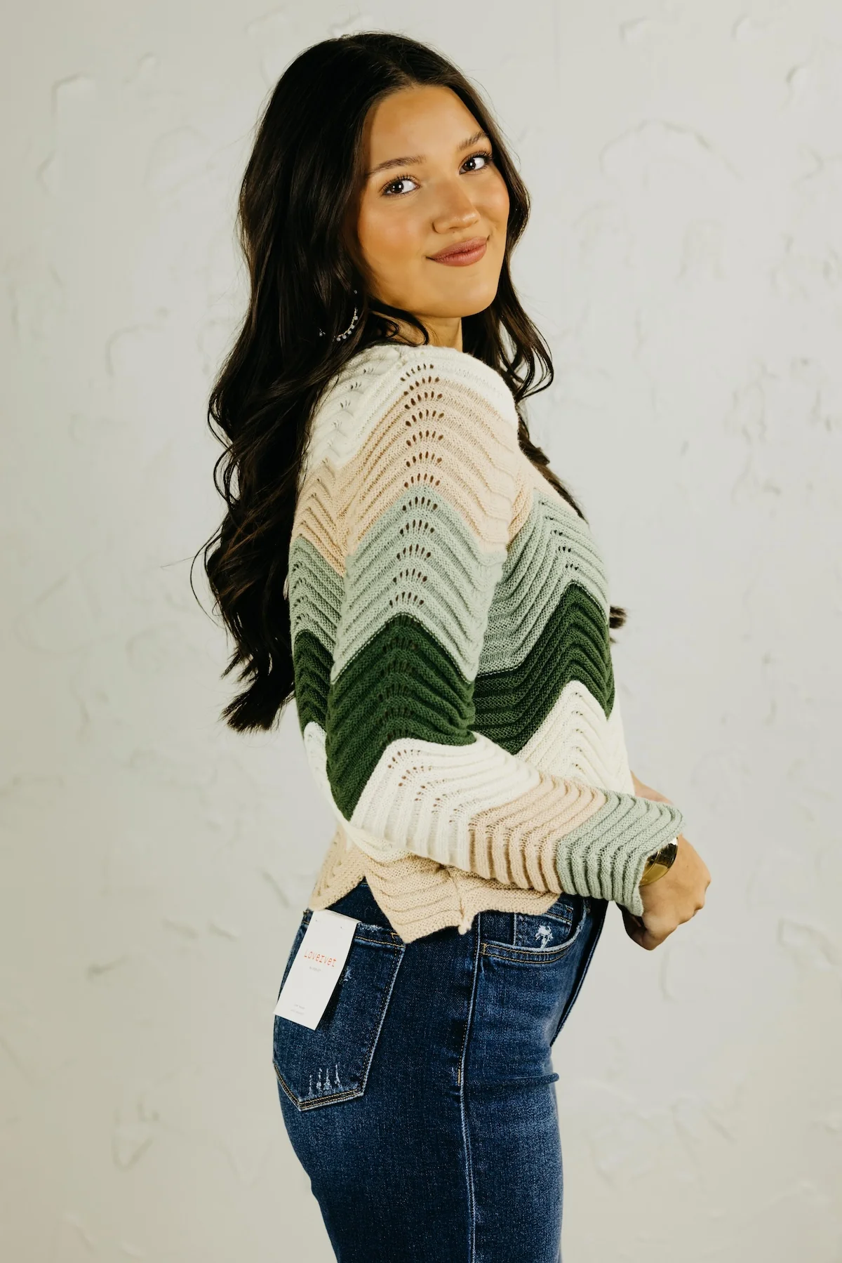 The Abigail Wave Color Block Sweater - Image 8