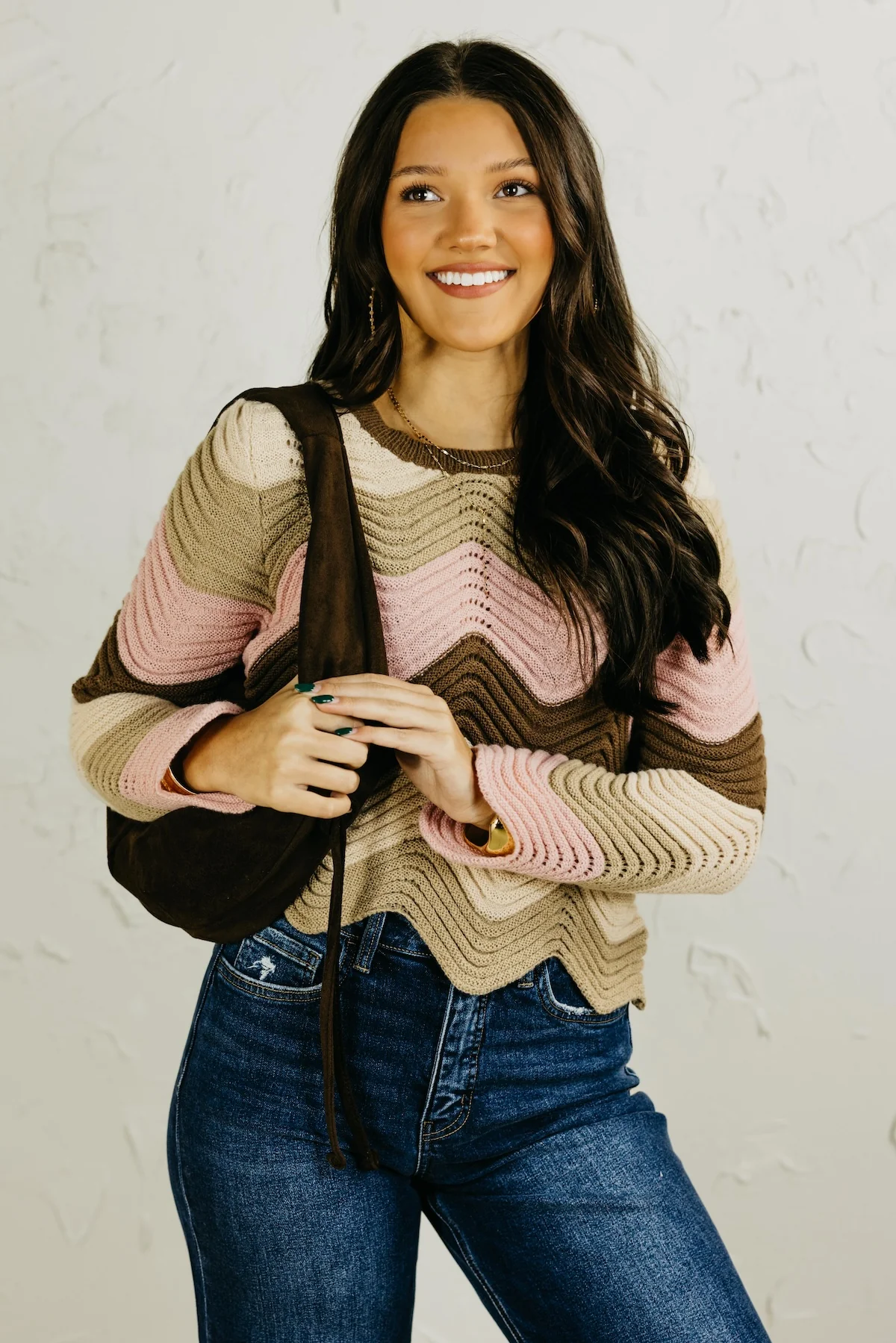 The Abigail Wave Color Block Sweater - Image 3