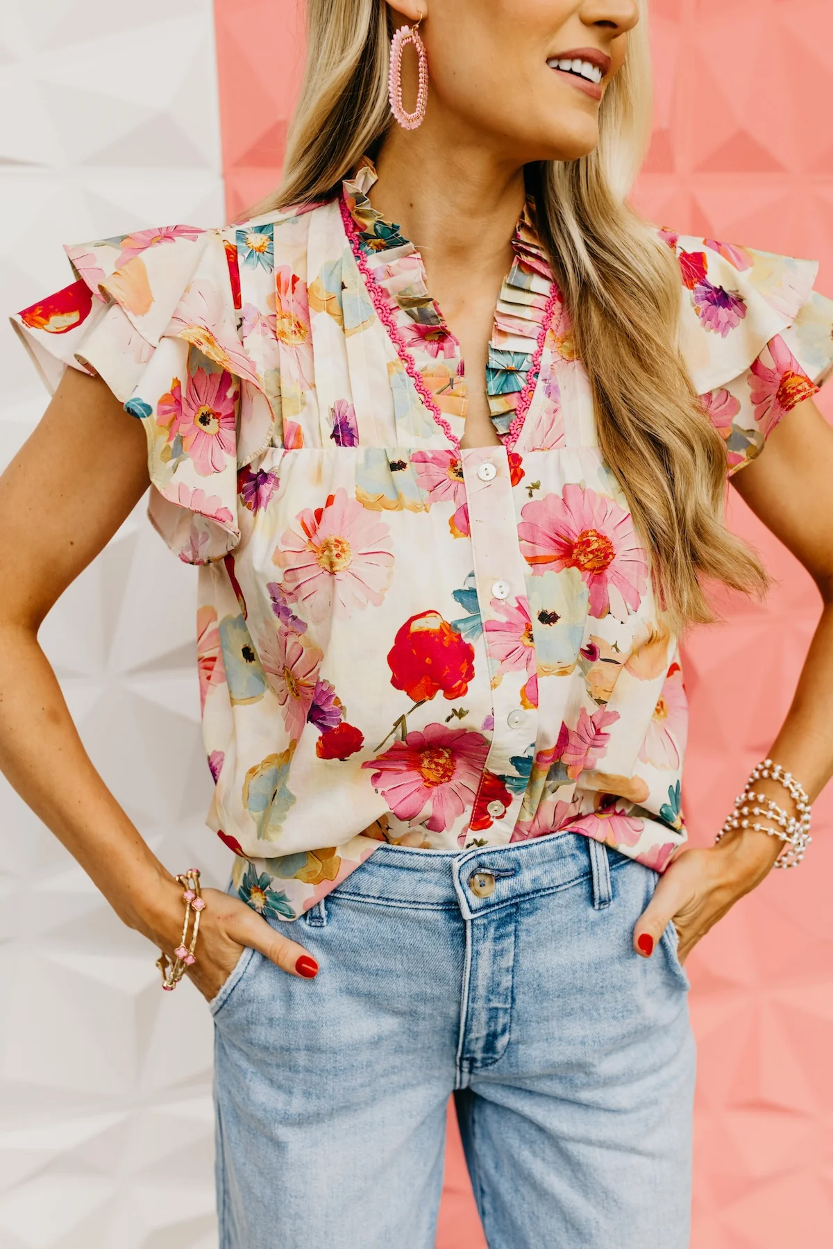 The Adan Double Flutter Blouse - Image 4