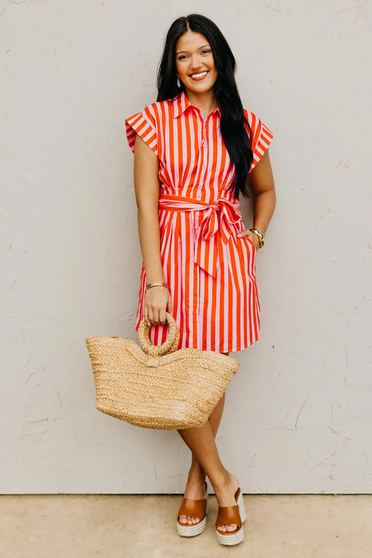 The Adelyn Button Up Mini Dress - Image 2
