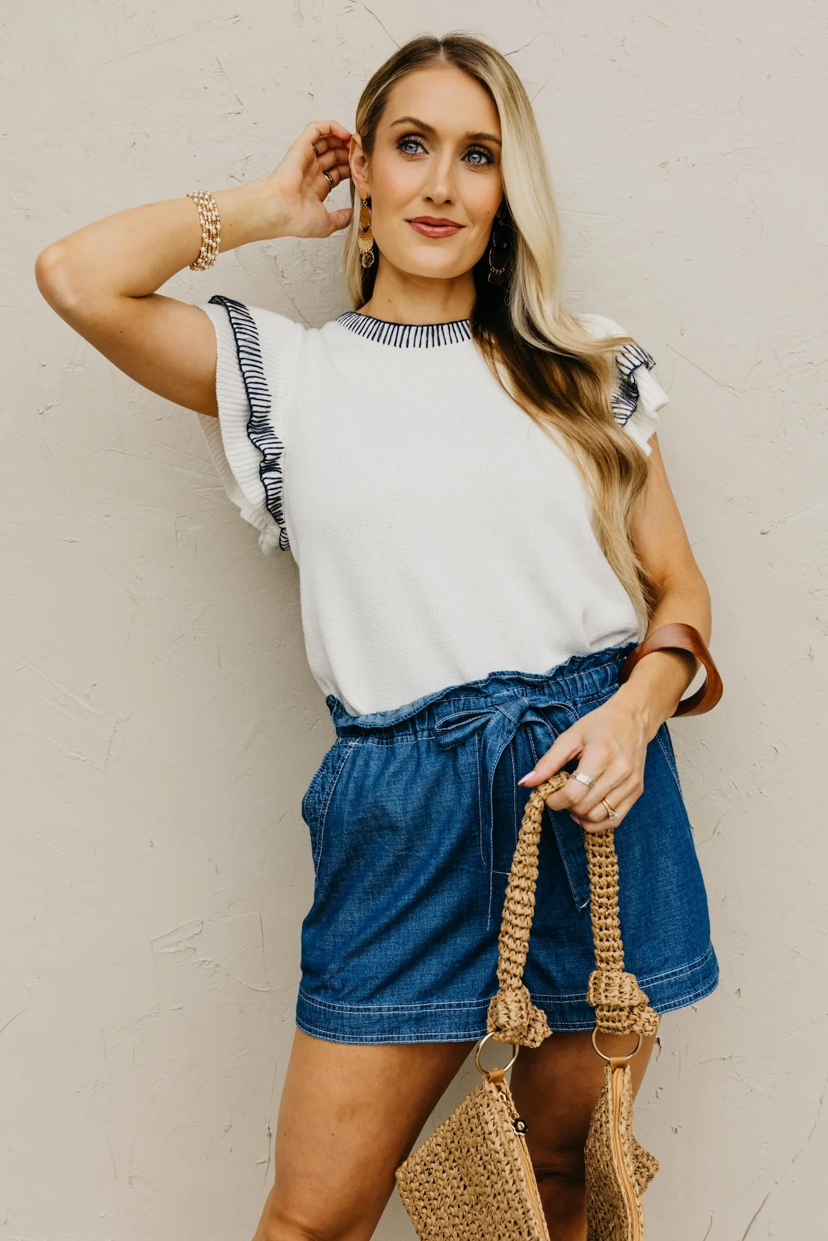 The Adriel Double Flutter Sweater Top - Image 3