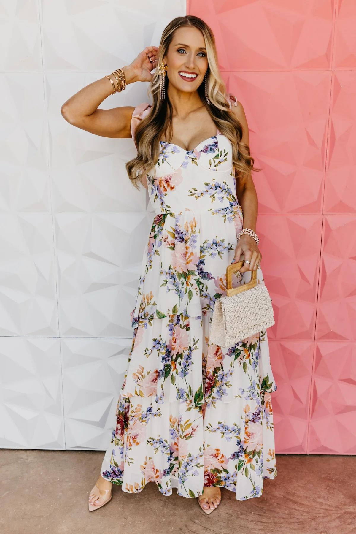 The Allie Floral Tiered Maxi Dress - Image 3