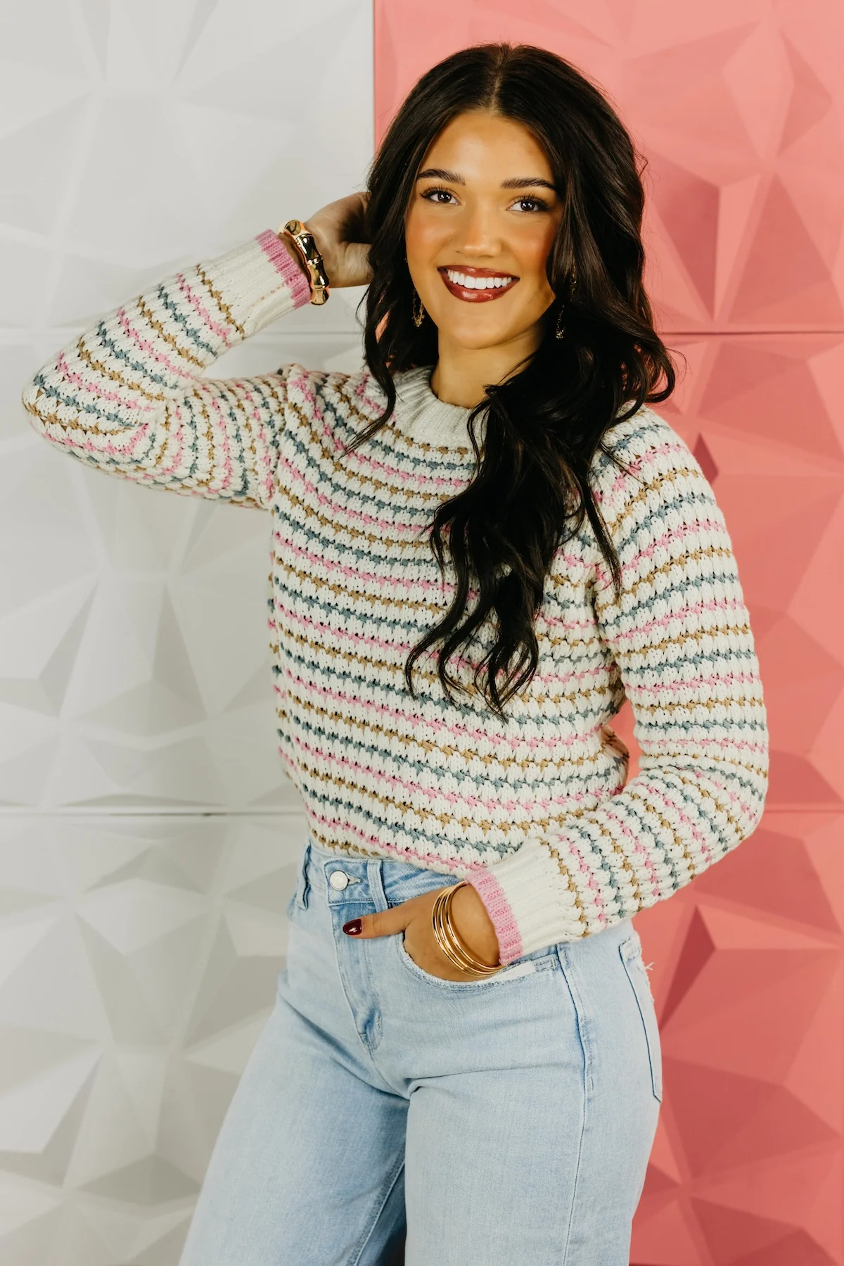 The Allison Chunky Weave Sweater - Image 3