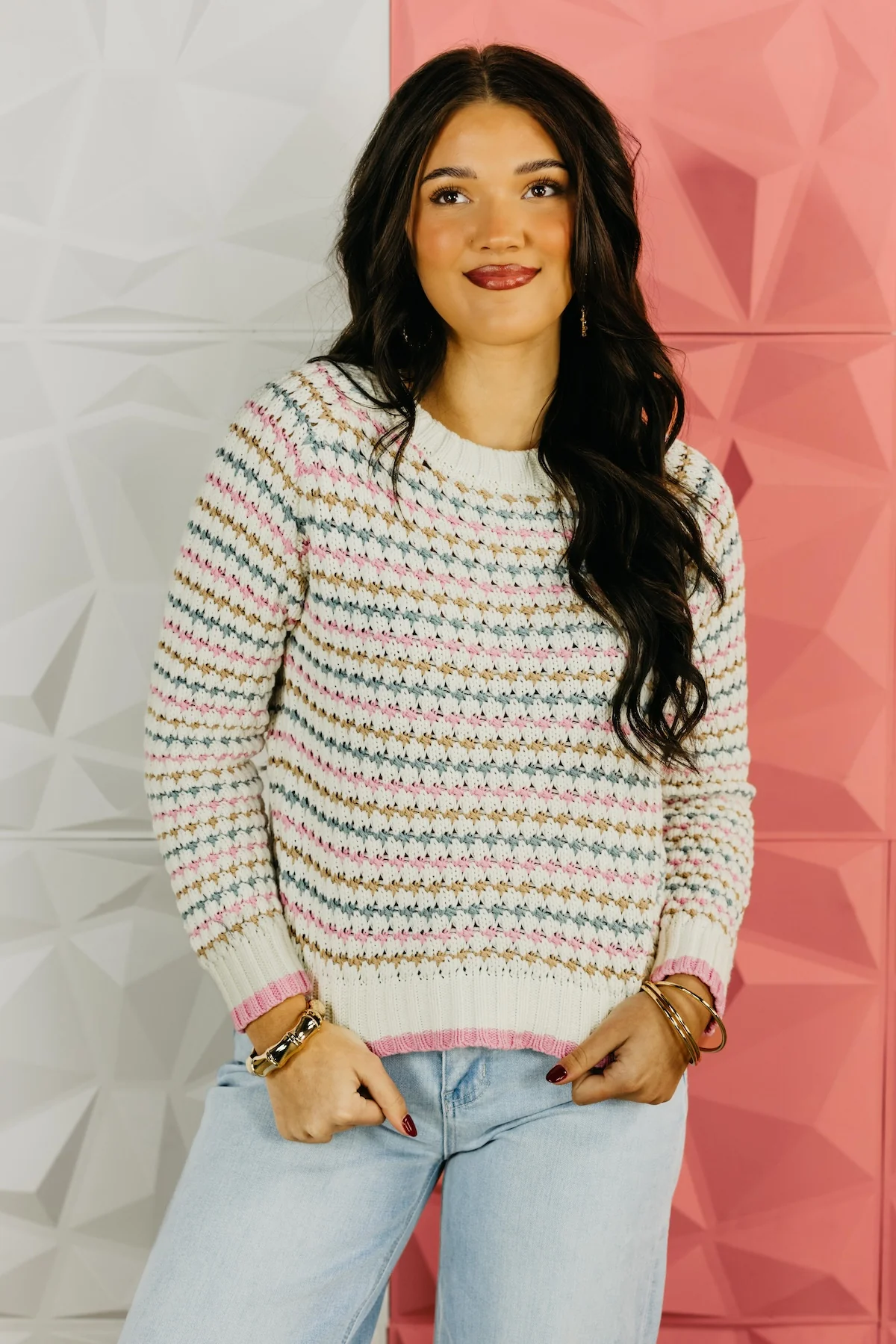 The Allison Chunky Weave Sweater - Image 5