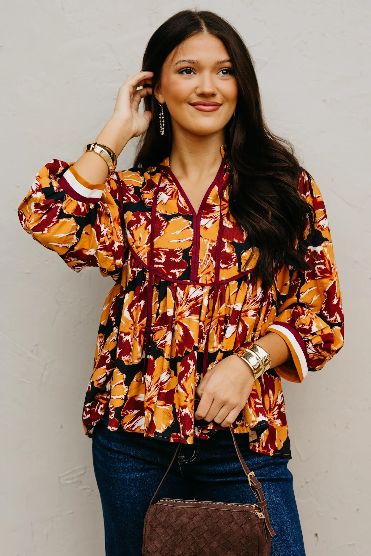 The Amber Floral Babydoll Top - Image 3