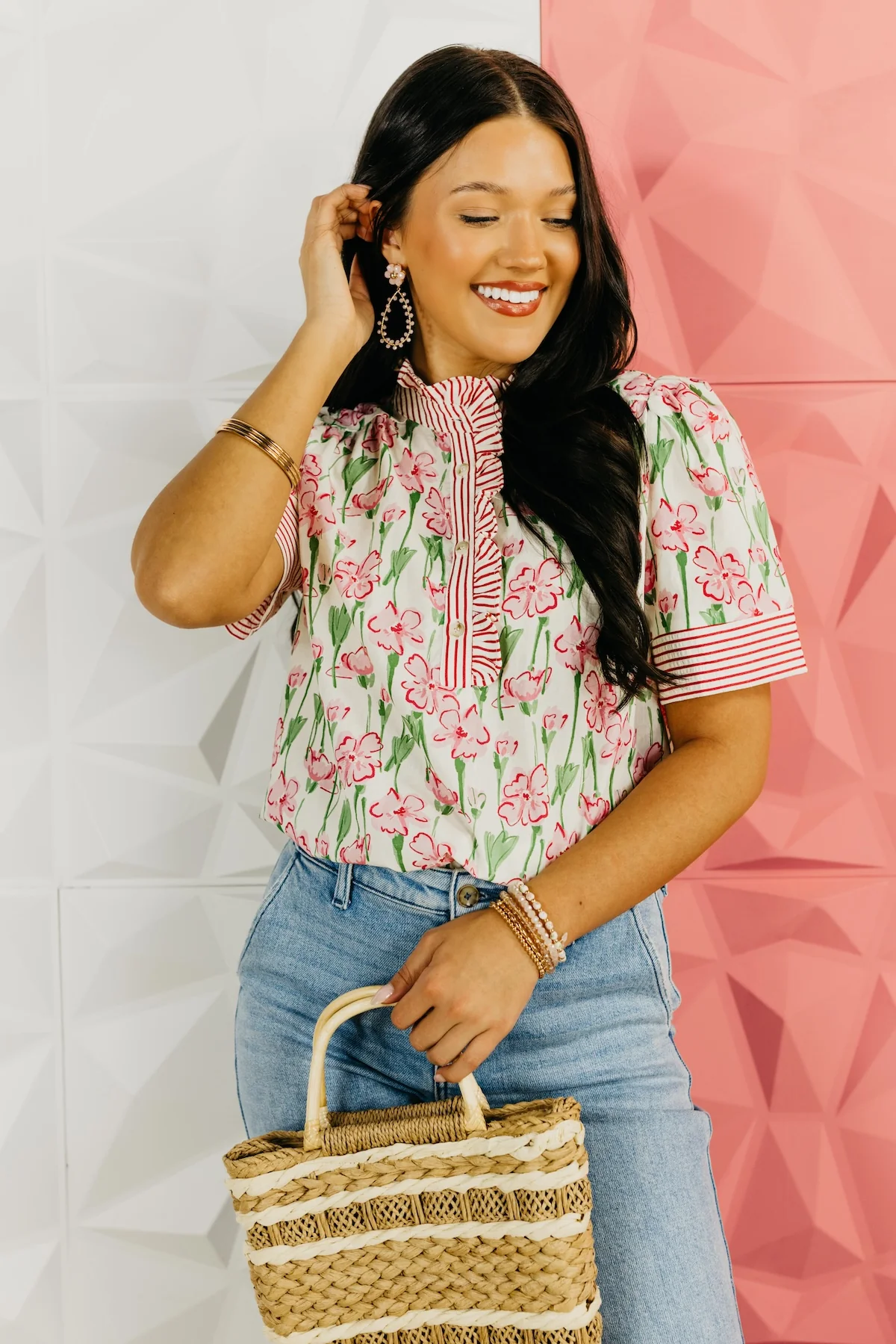 The Amir Floral Ruffled Blouse - Image 3