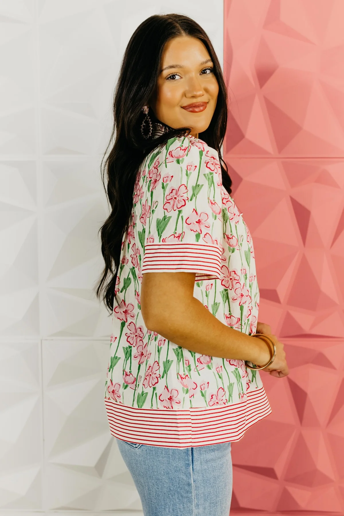 The Amir Floral Ruffled Blouse - Image 7