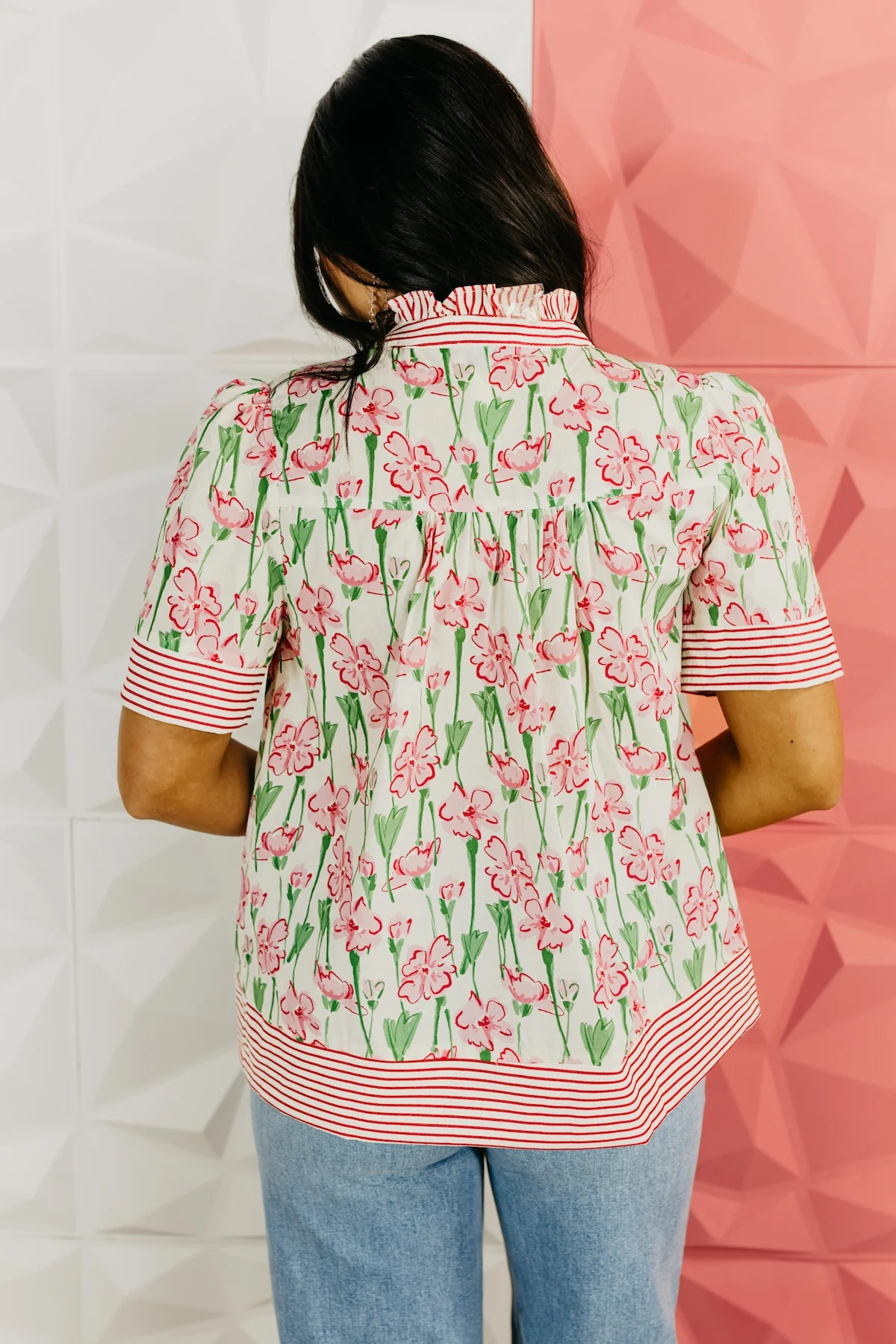 The Amir Floral Ruffled Blouse - Image 8