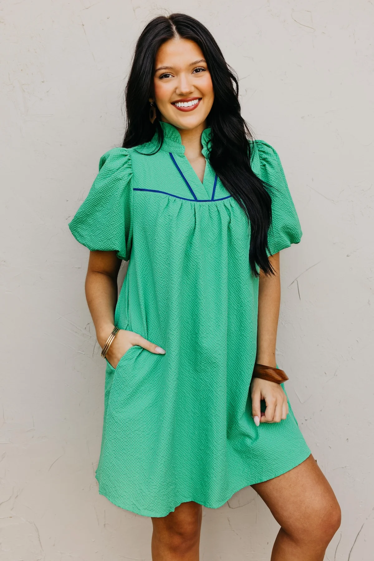 The Ana Seersucker Mini Dress - Image 8
