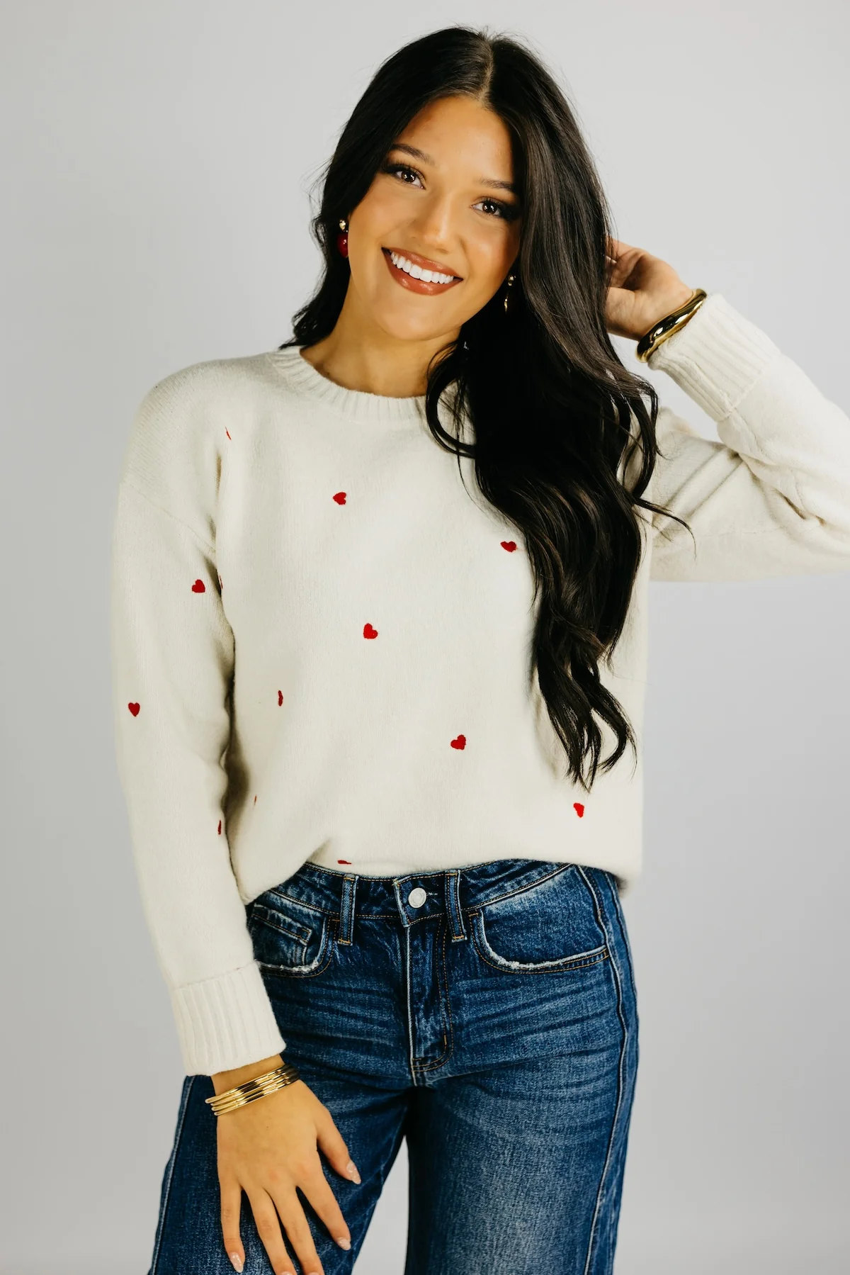 The Andrew Embroidered Hearts Sweater - Image 3