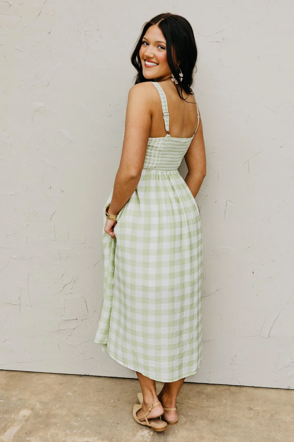 The Angela Plaid Corset Midi Dress - Image 8