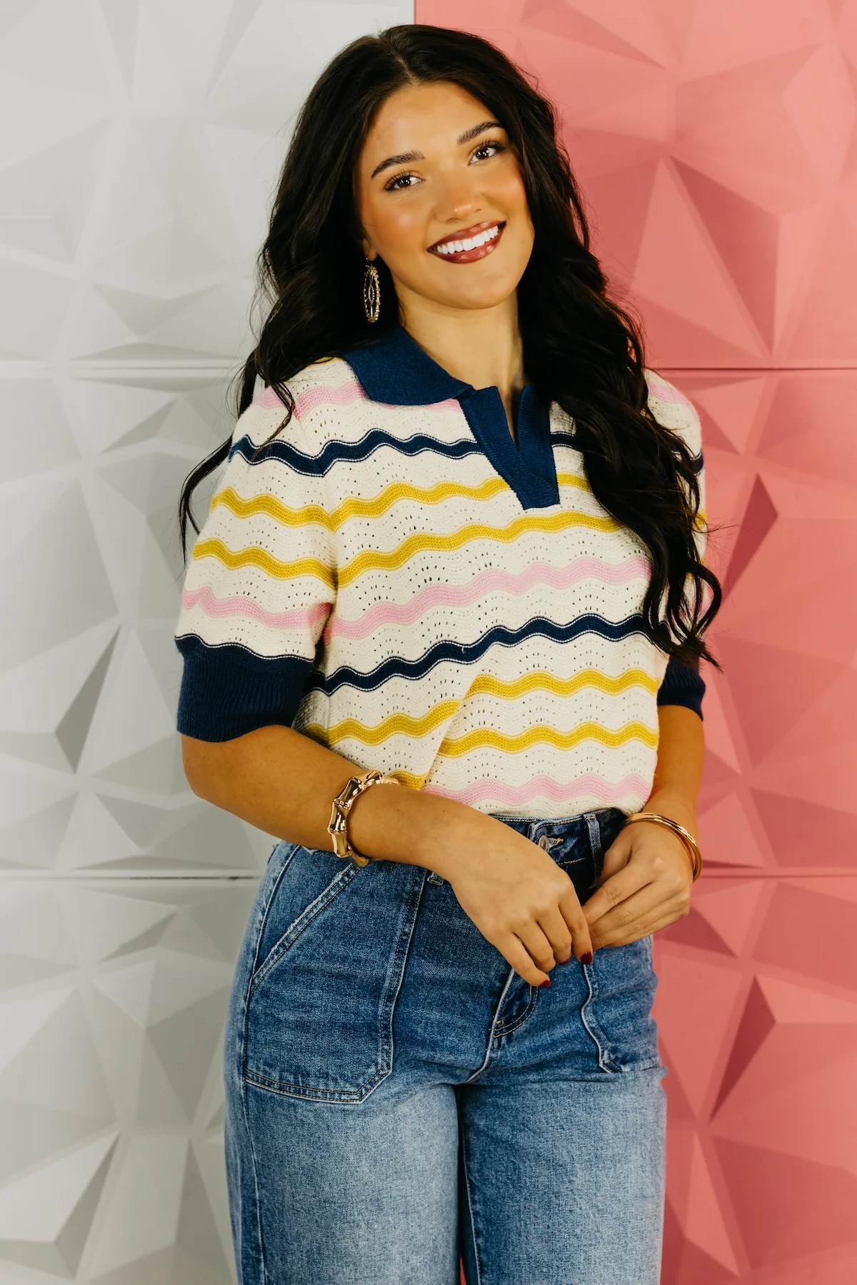 The Anthony Wavy Stripe Sweater Top - Image 5