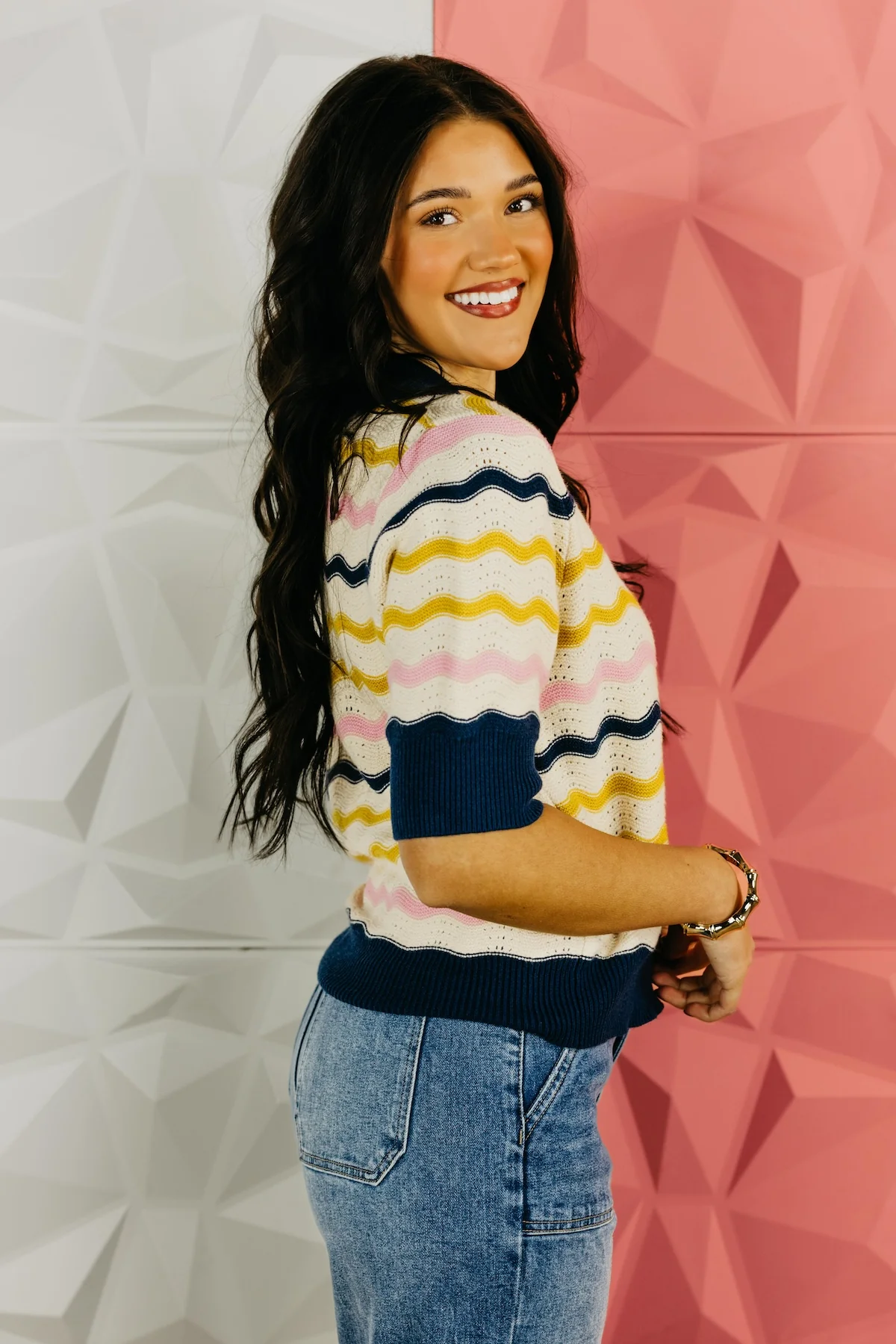 The Anthony Wavy Stripe Sweater Top - Image 8