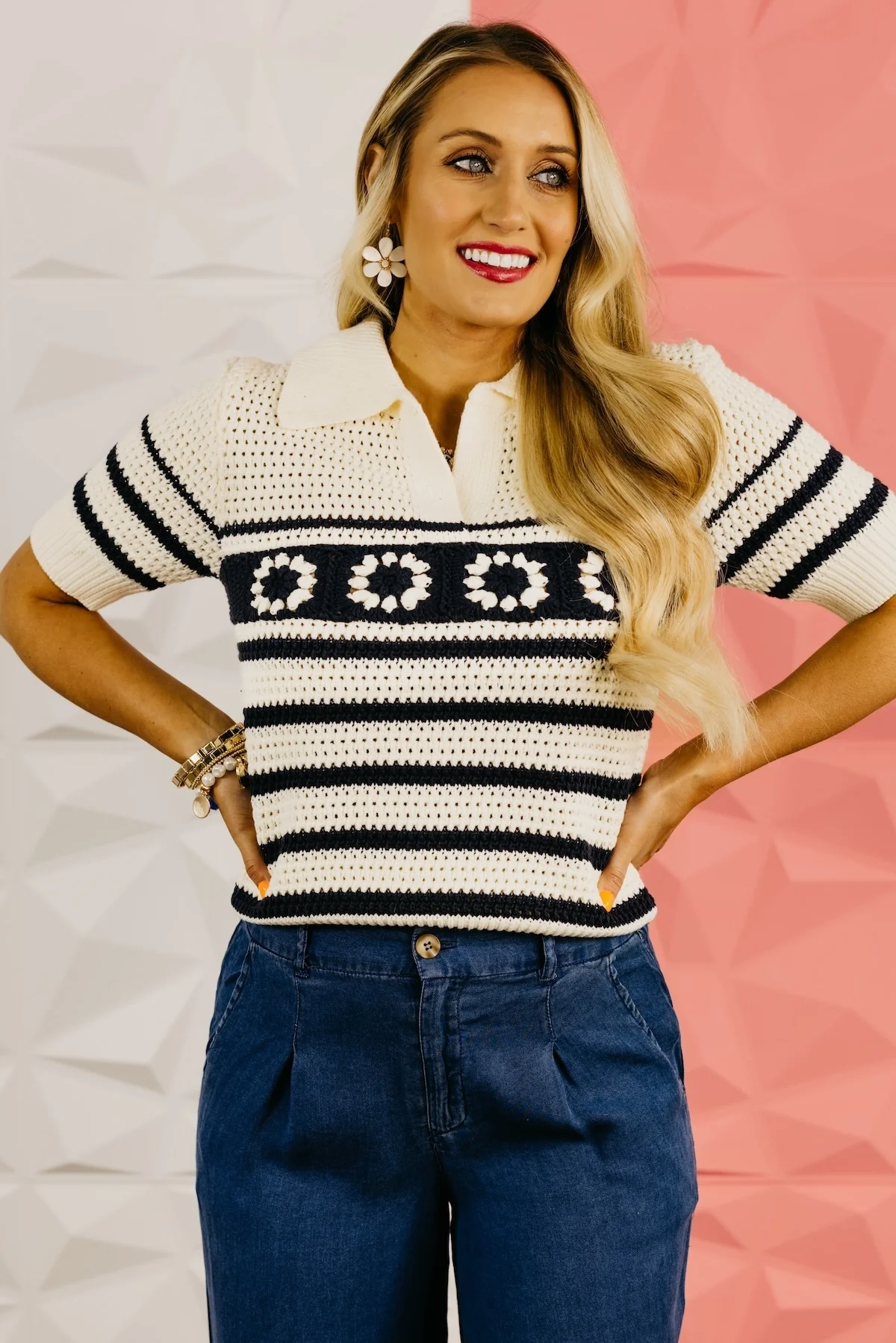 The Arabella Pointelle Sweater Top - Image 17