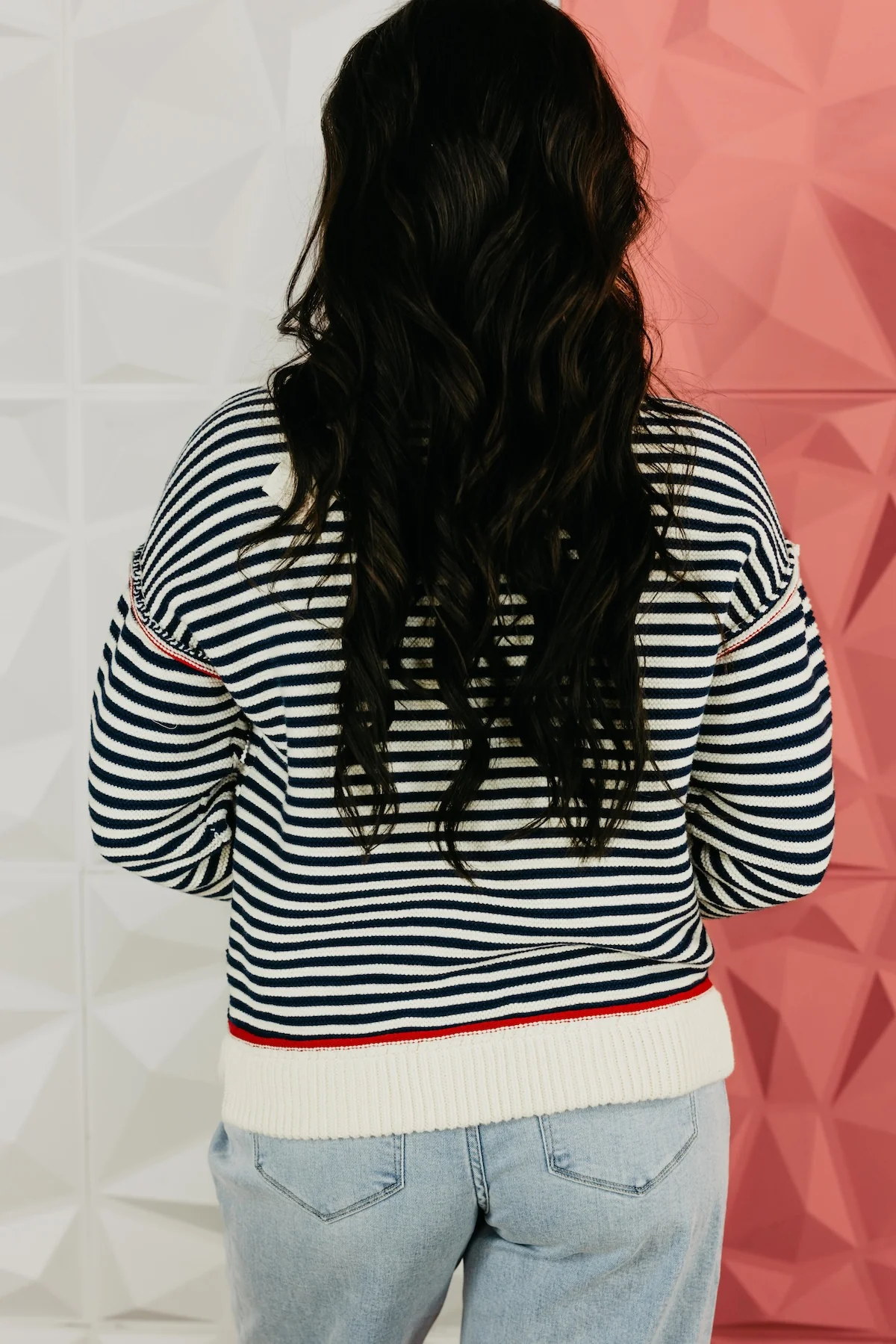 The Ariana Boat Neck Striped Sweater - Image 8