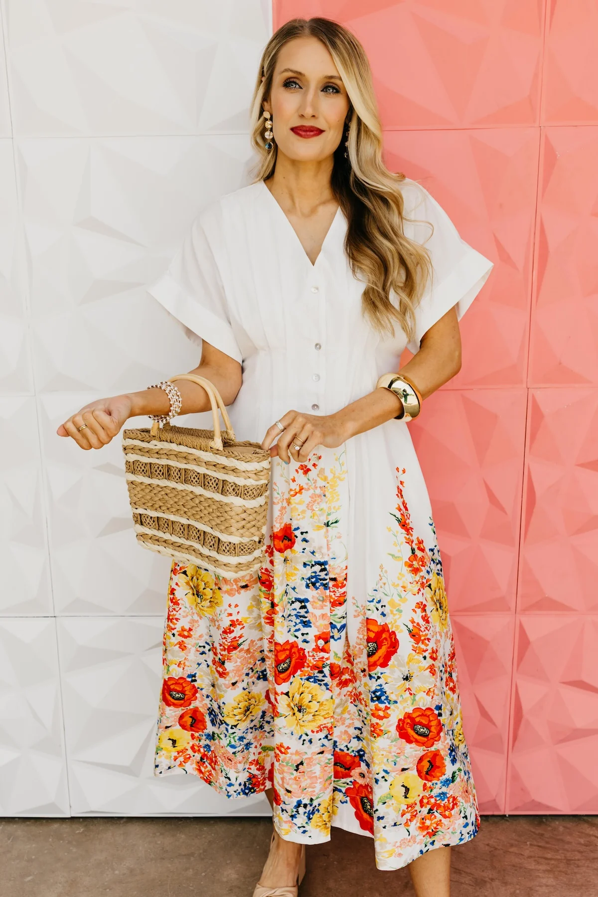 The Arlo Floral Pintuck Midi Dress - Image 8