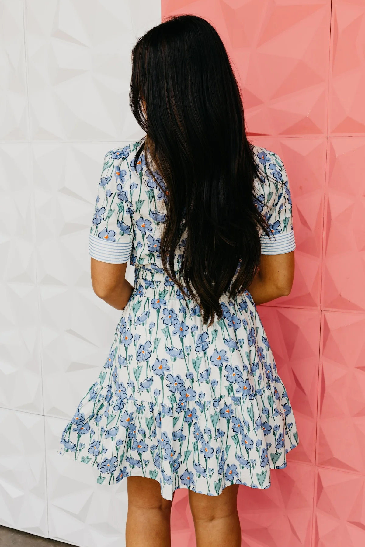 The Asher Ruffle Neck Floral Mini Dress - Image 10