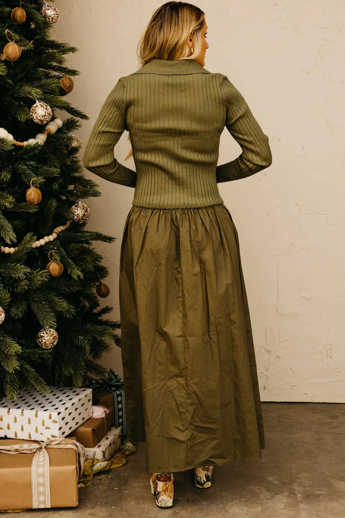 The Ashley Mixed Media Maxi Dress - Image 16