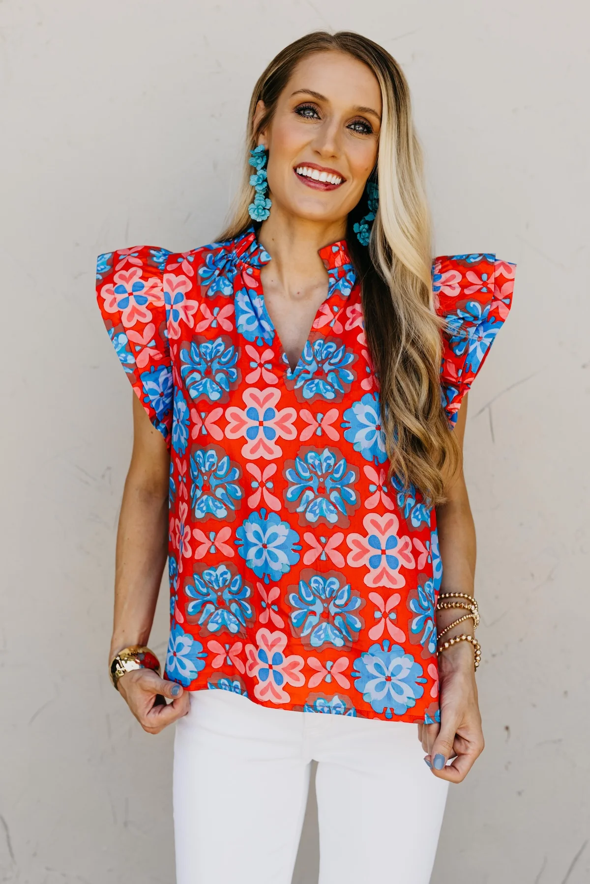The Ashlyn Ruffle Sleeve Top - Image 7