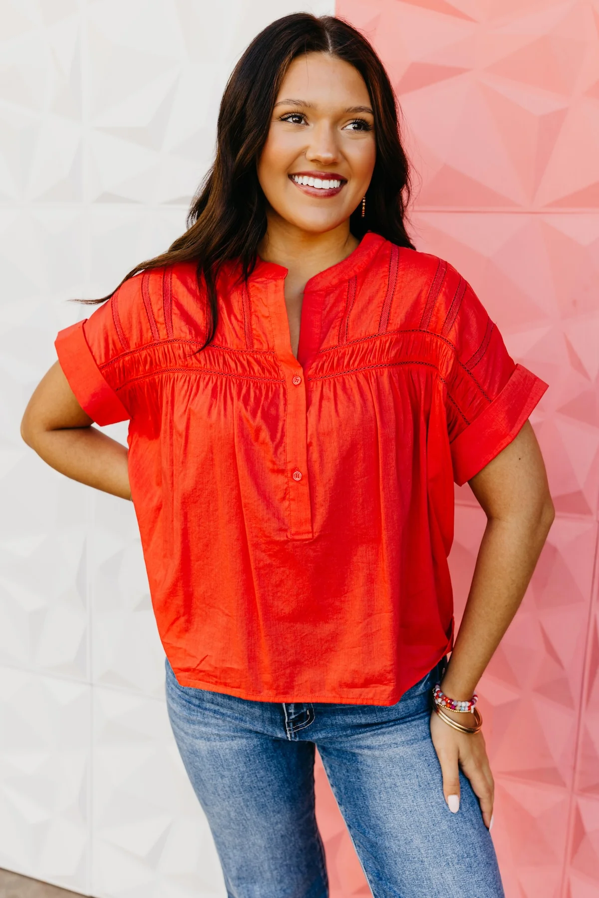 The Atticus Lace Dolman Blouse - Image 10