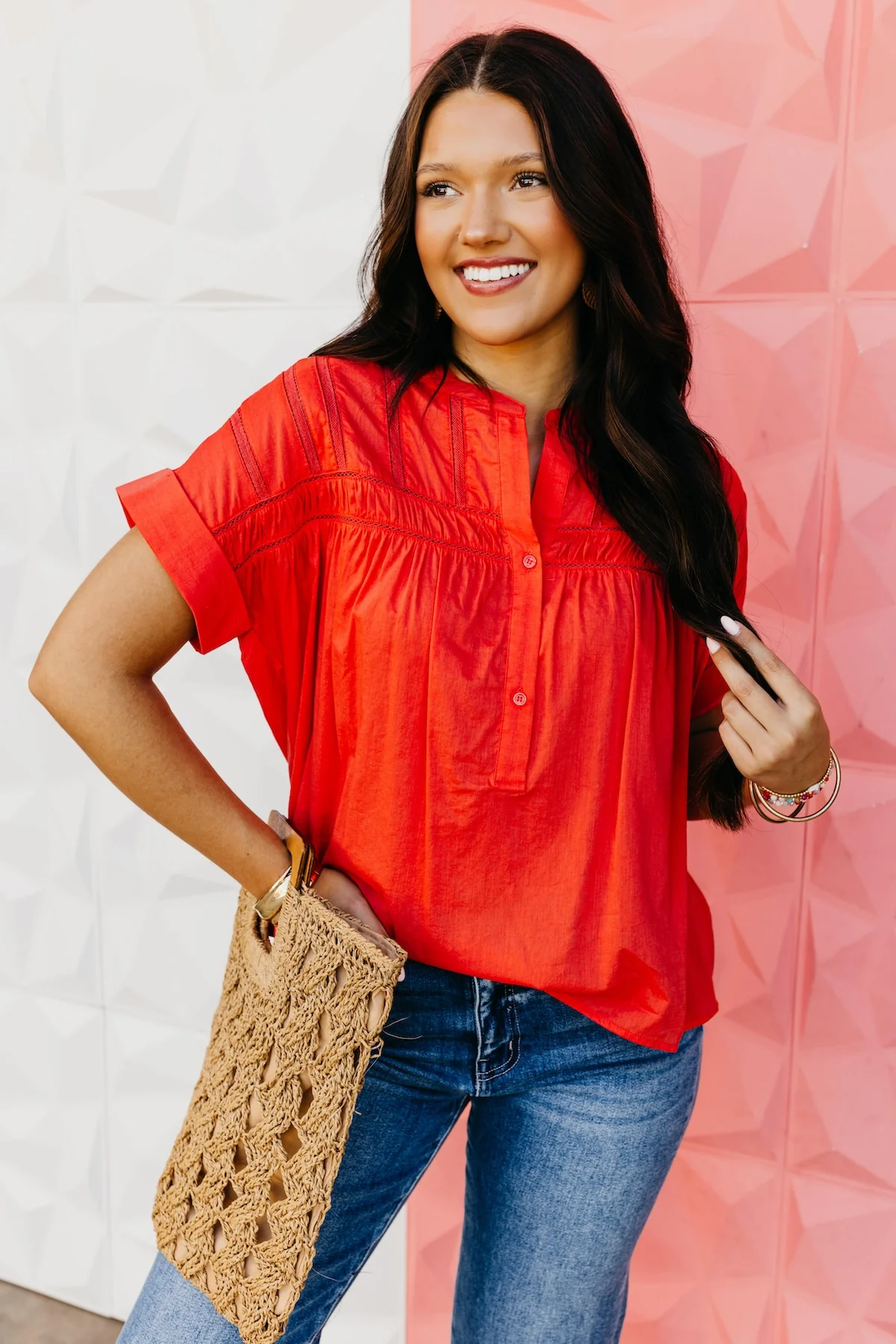 The Atticus Lace Dolman Blouse - Image 6